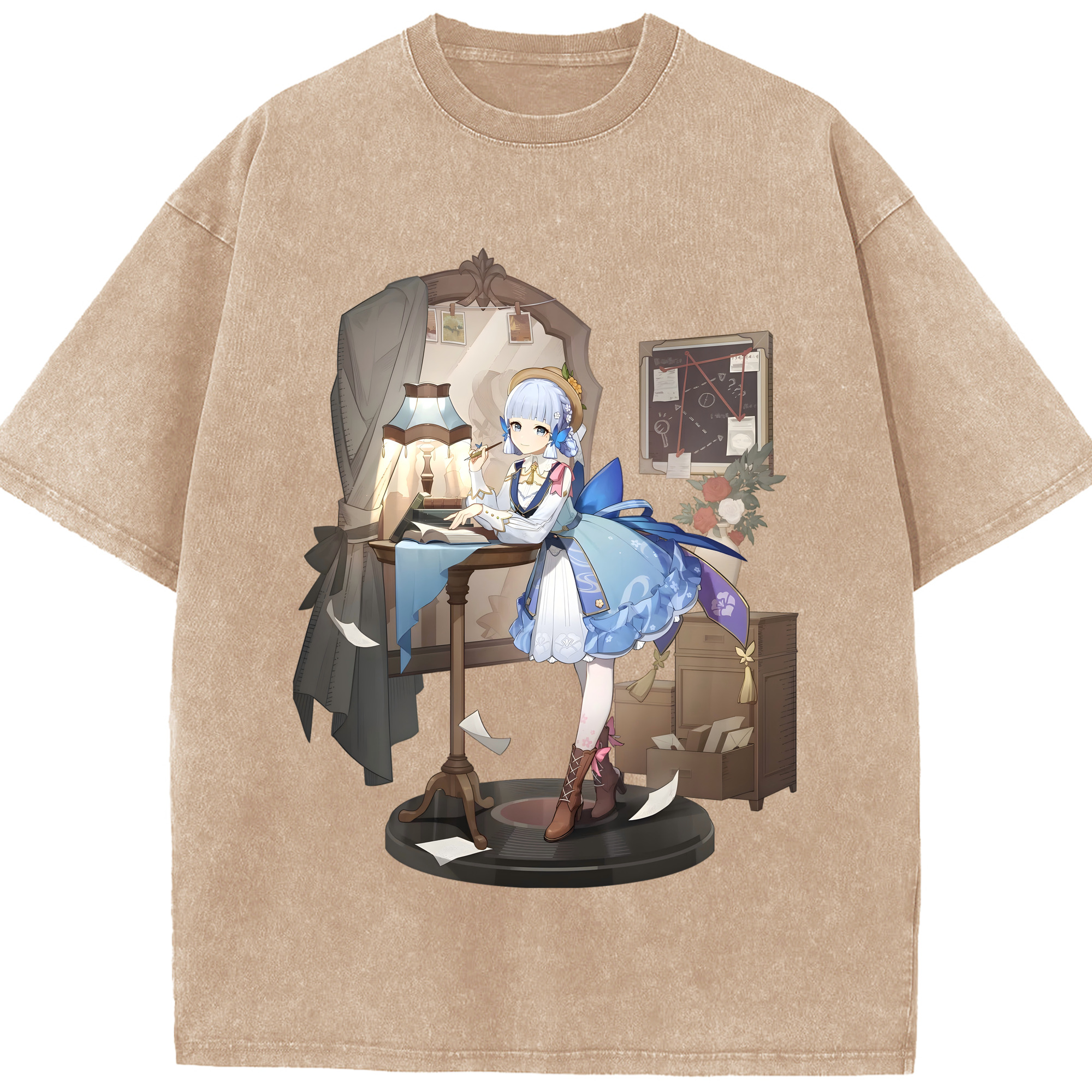 げんし神 神里綾華 神宮寺レン genshin Kamimiya Ren 綿100% ヴィンテージ風 半袖Tシャツ（フロントプリント）