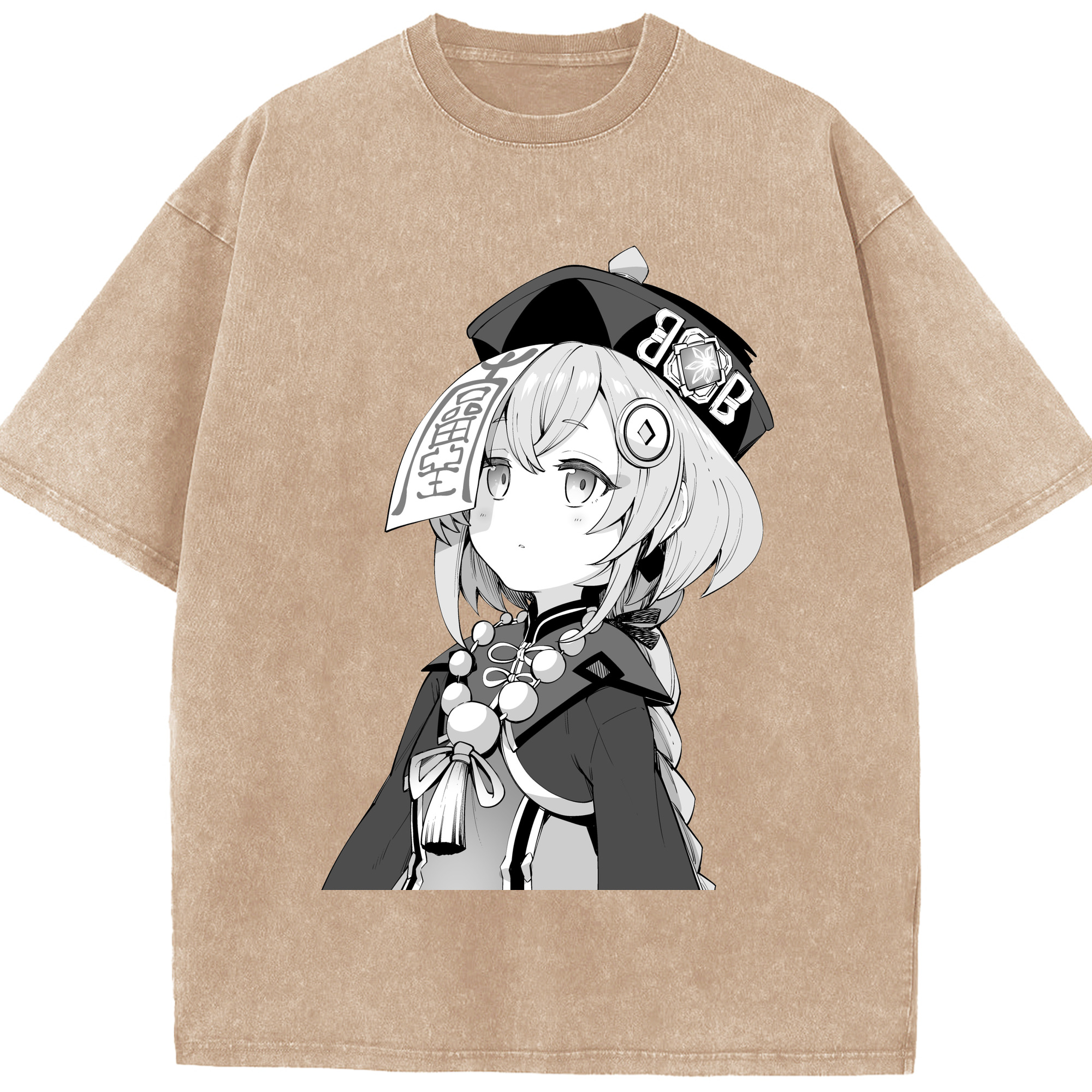 げんし神 七七 なな  genshin Nana 綿100% ヴィンテージ風 半袖Tシャツ（フロントプリント）