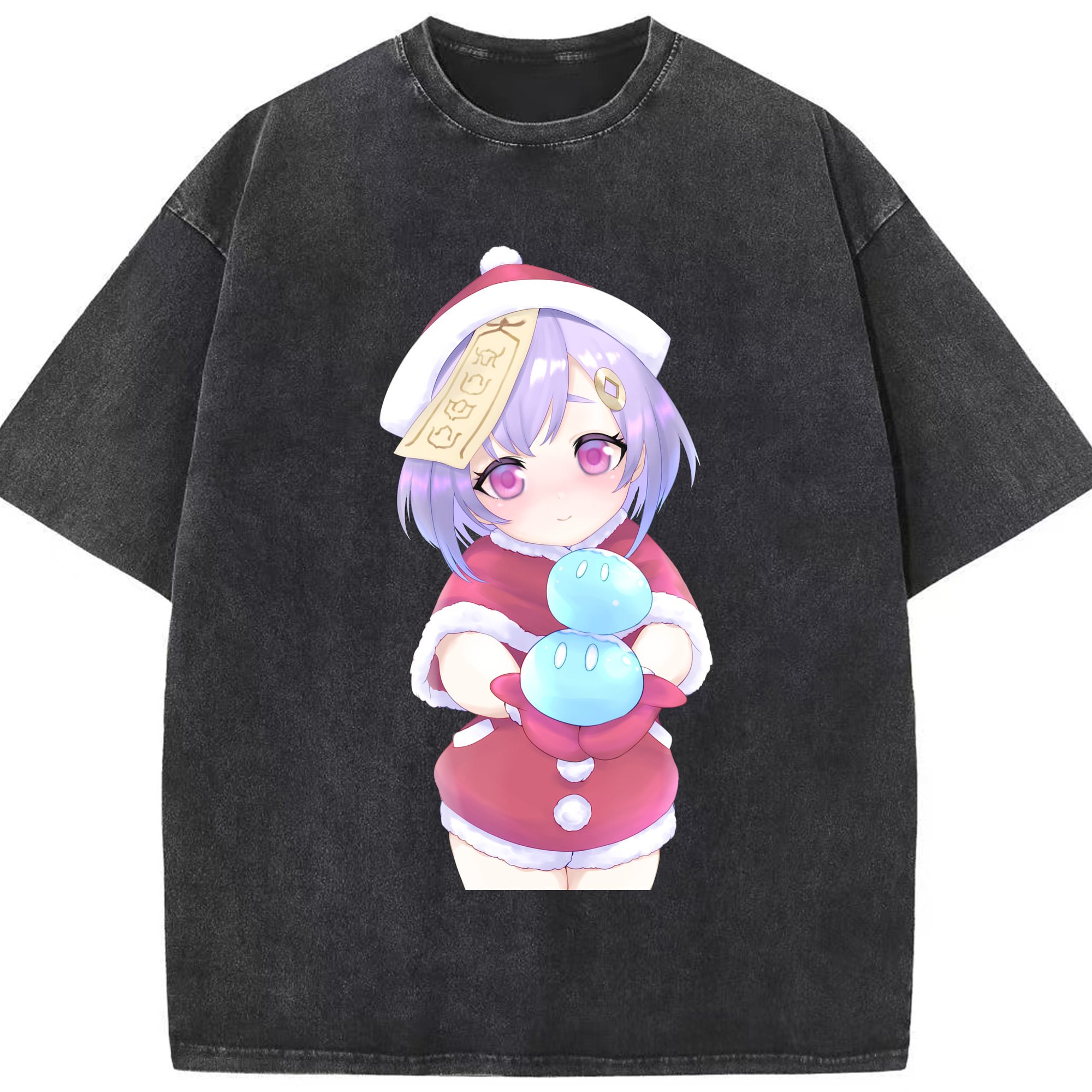 げんし神 七七 なな  genshin Nana 綿100% ヴィンテージ風 半袖Tシャツ（フロントプリント）