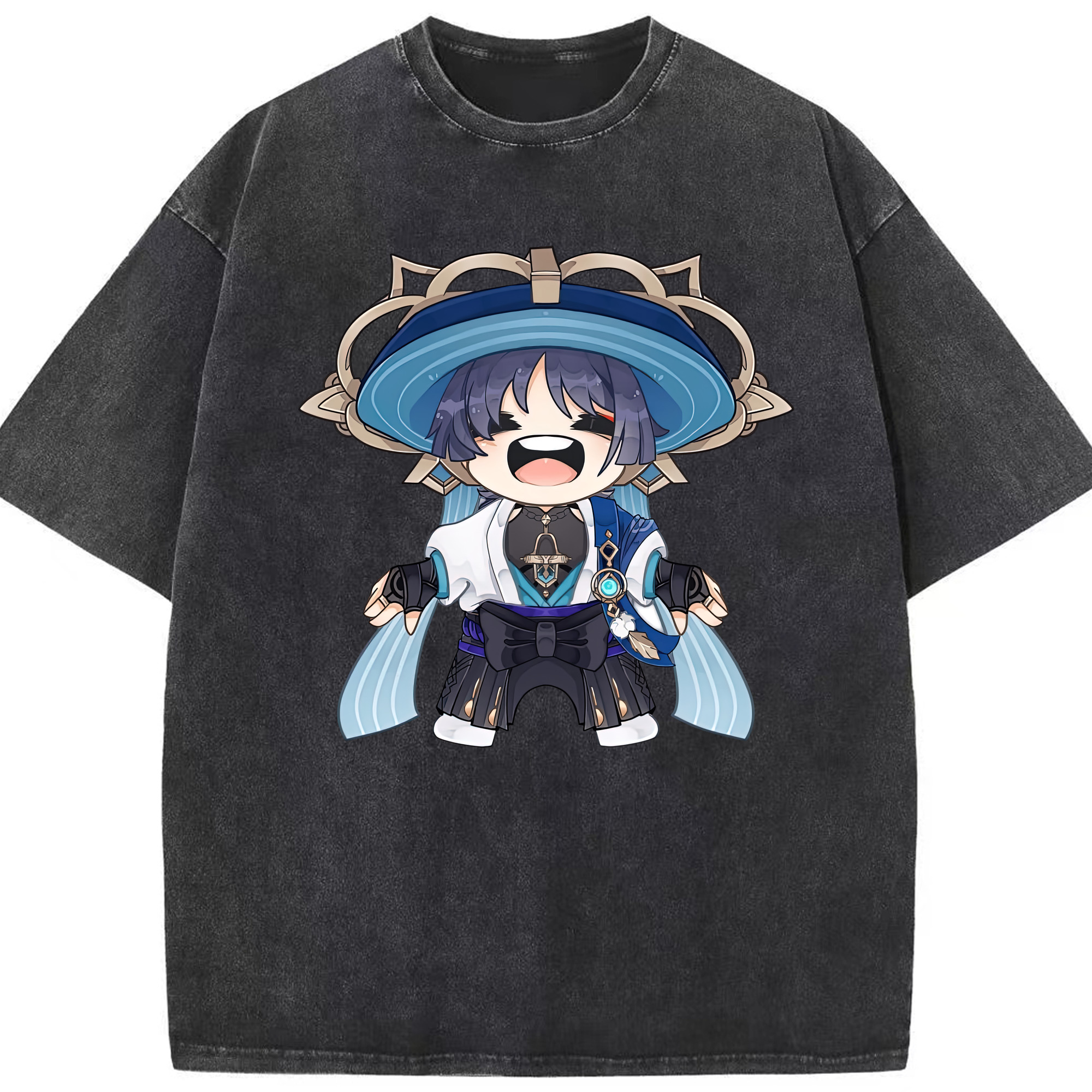 げんし神 さんペい genshin Sanpei 綿100% ヴィンテージ風 半袖Tシャツ（フロントプリント）