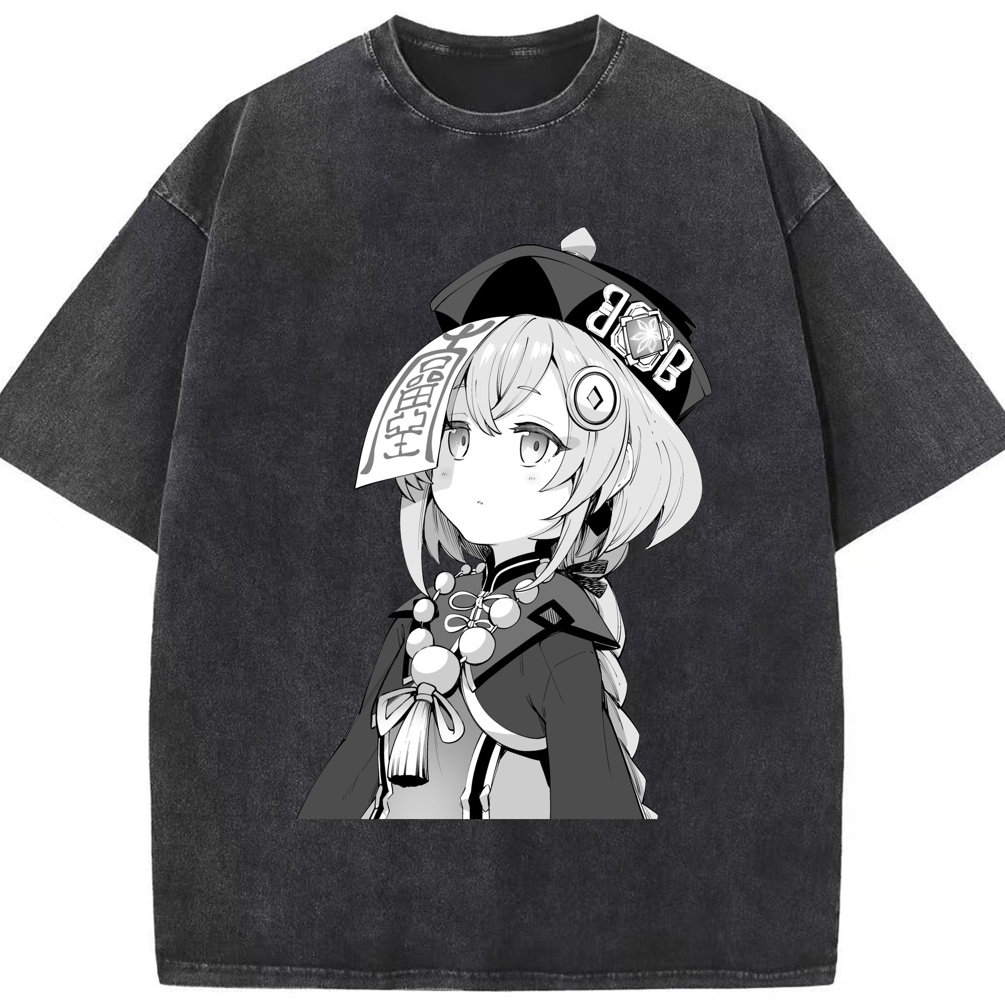 げんし神 七七 なな  genshin Nana 綿100% ヴィンテージ風 半袖Tシャツ（フロントプリント）