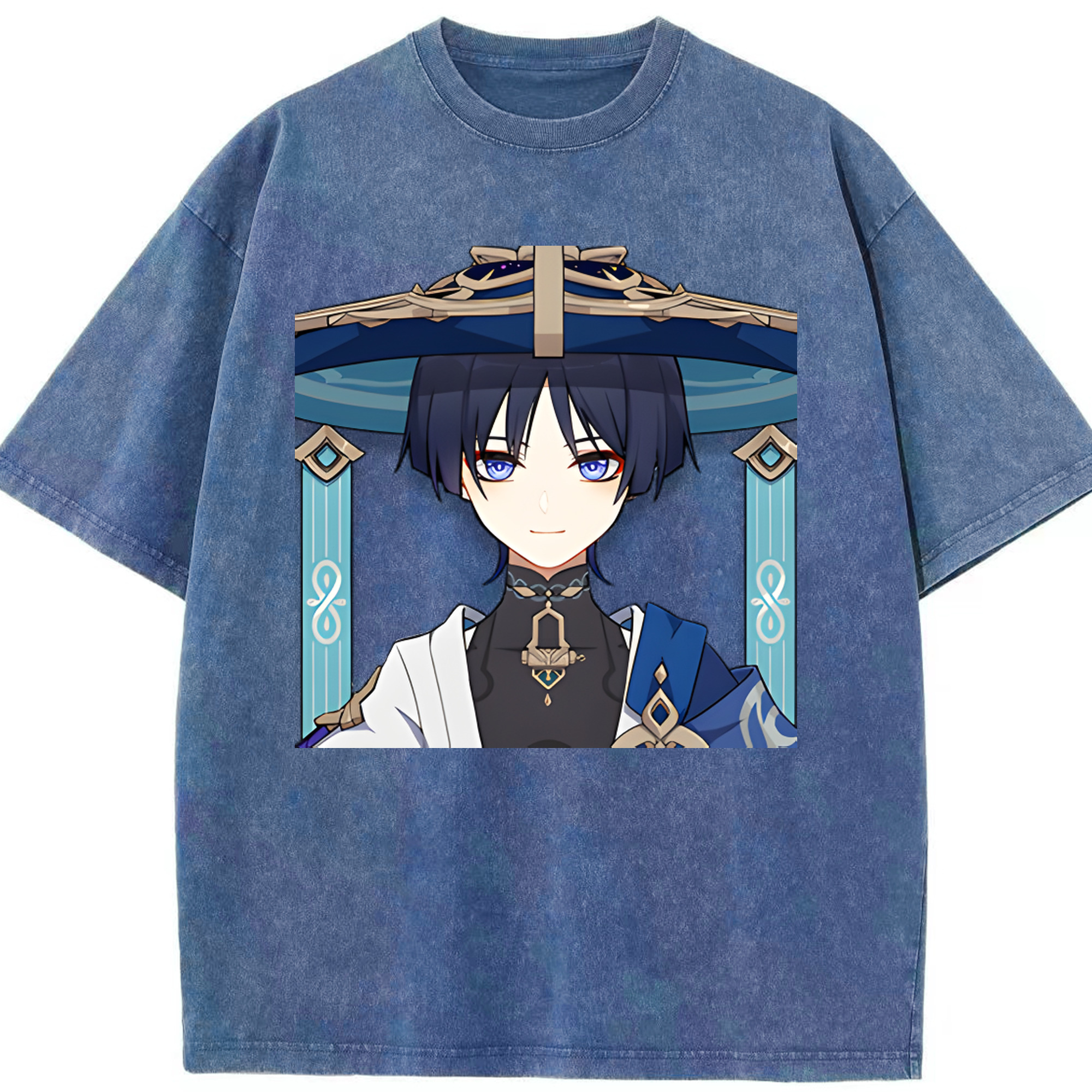 げんし神 さんペい genshin Sanpei 綿100% ヴィンテージ風 半袖Tシャツ（フロントプリント）
