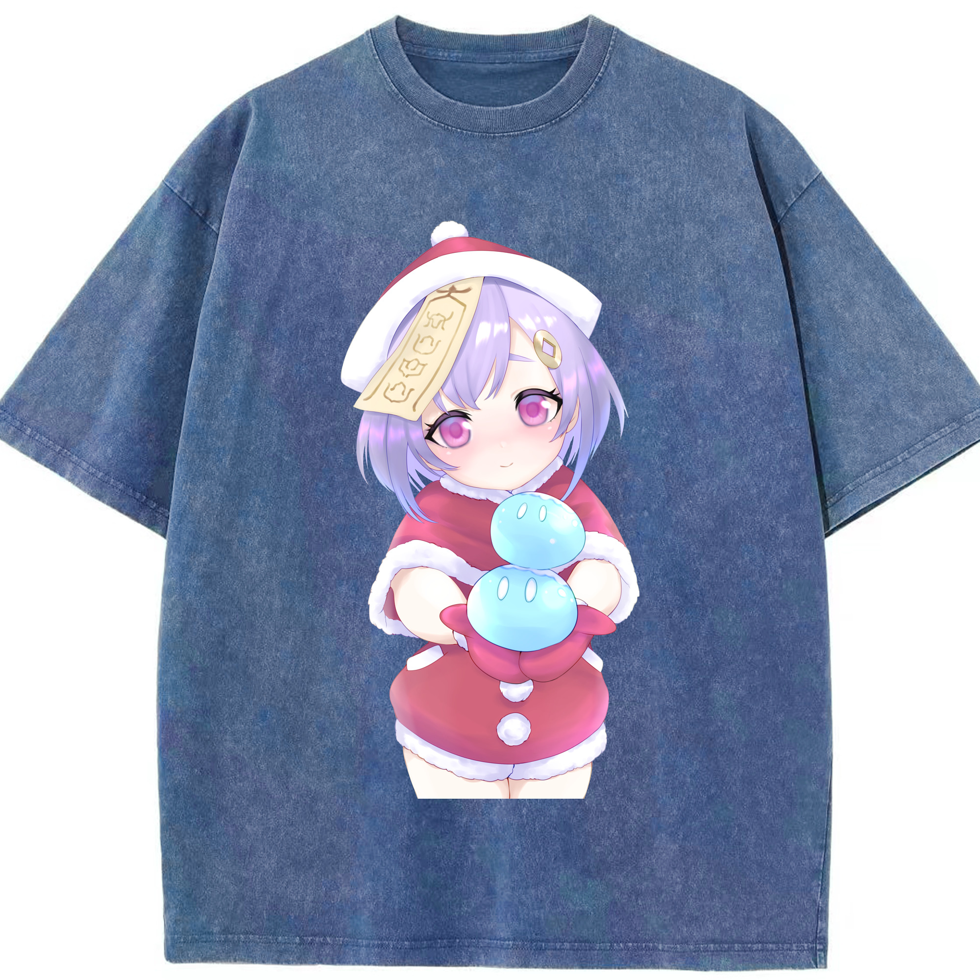 げんし神 七七 なな  genshin Nana 綿100% ヴィンテージ風 半袖Tシャツ（フロントプリント）