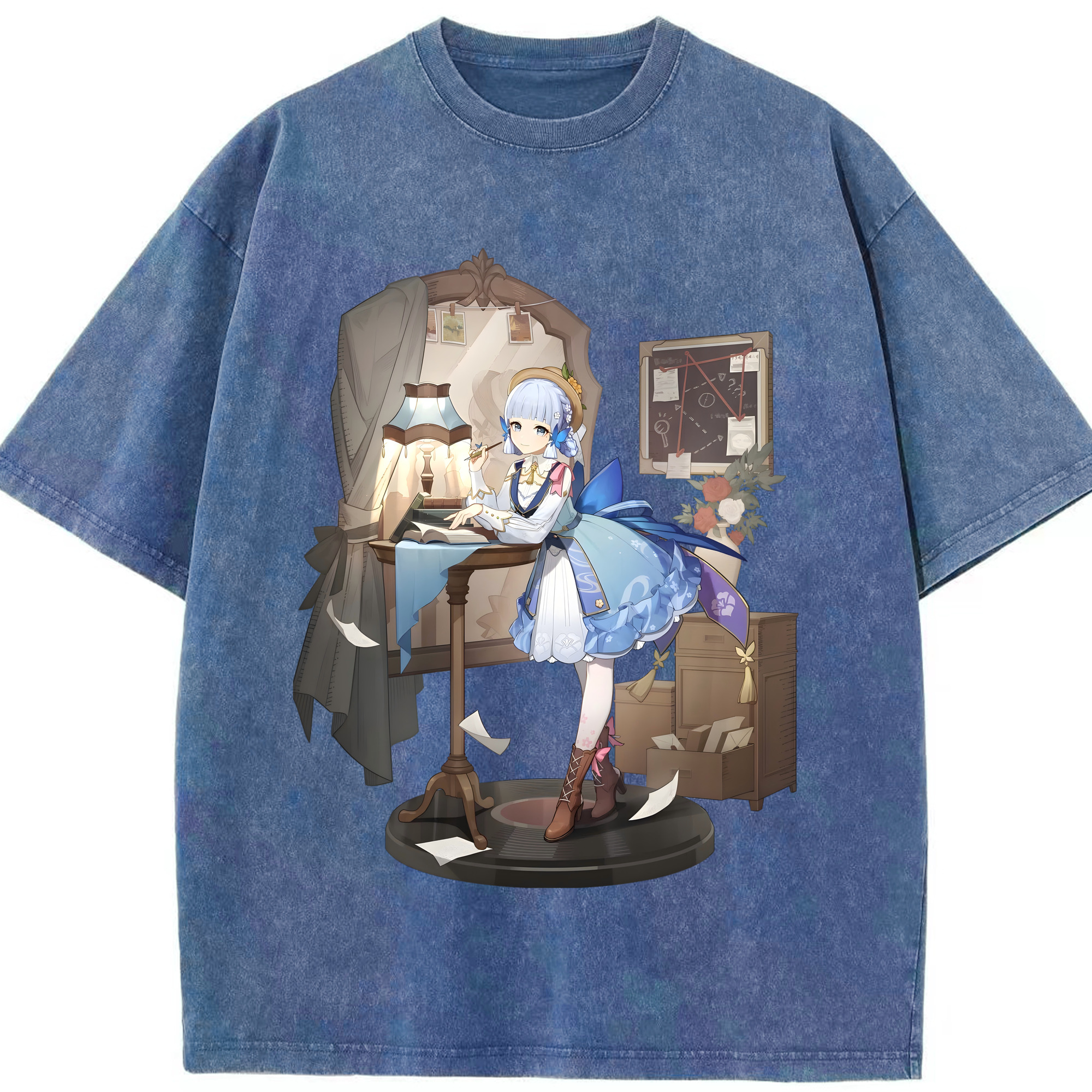 げんし神 神里綾華 神宮寺レン genshin Kamimiya Ren 綿100% ヴィンテージ風 半袖Tシャツ（フロントプリント）