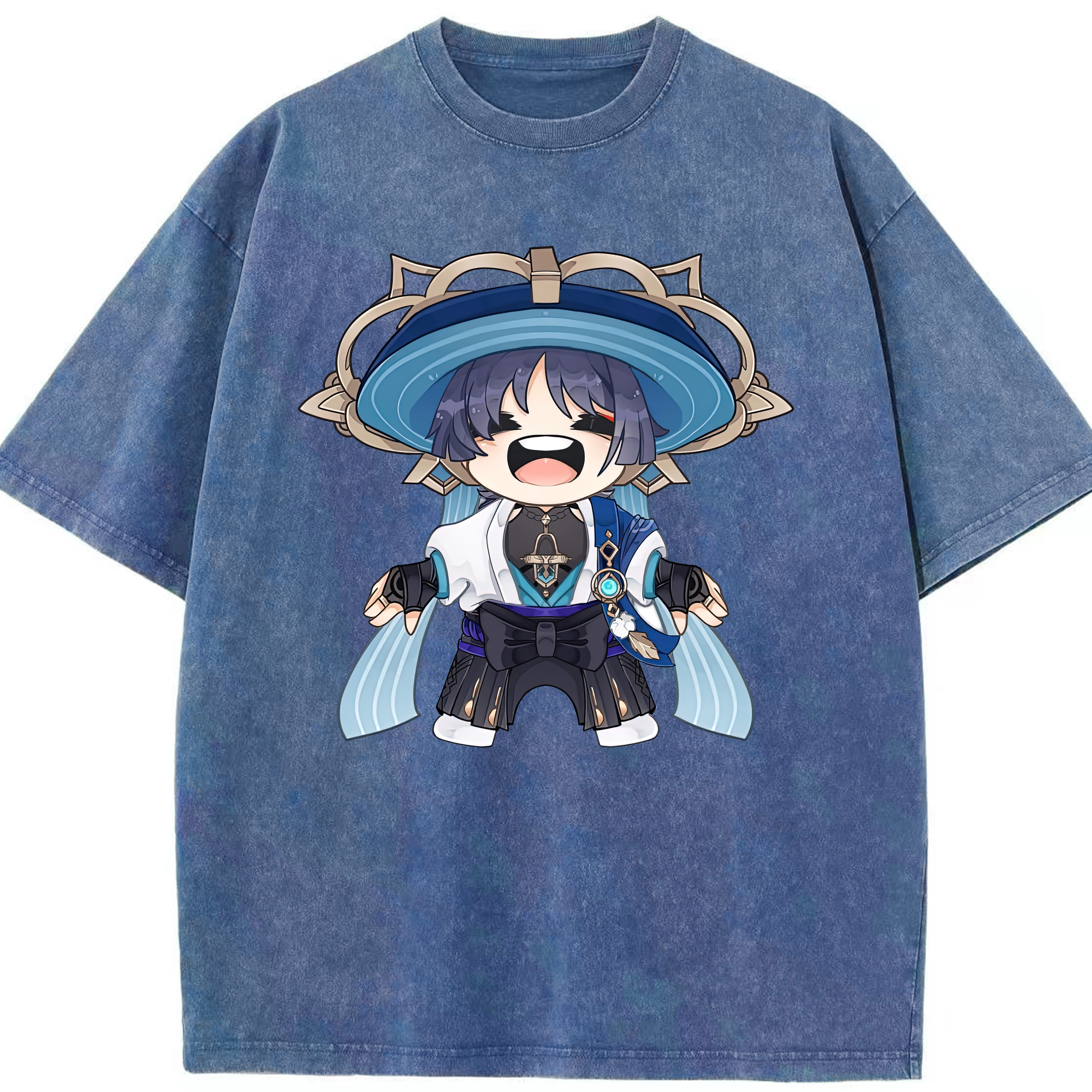 げんし神 さんペい genshin Sanpei 綿100% ヴィンテージ風 半袖Tシャツ（フロントプリント）