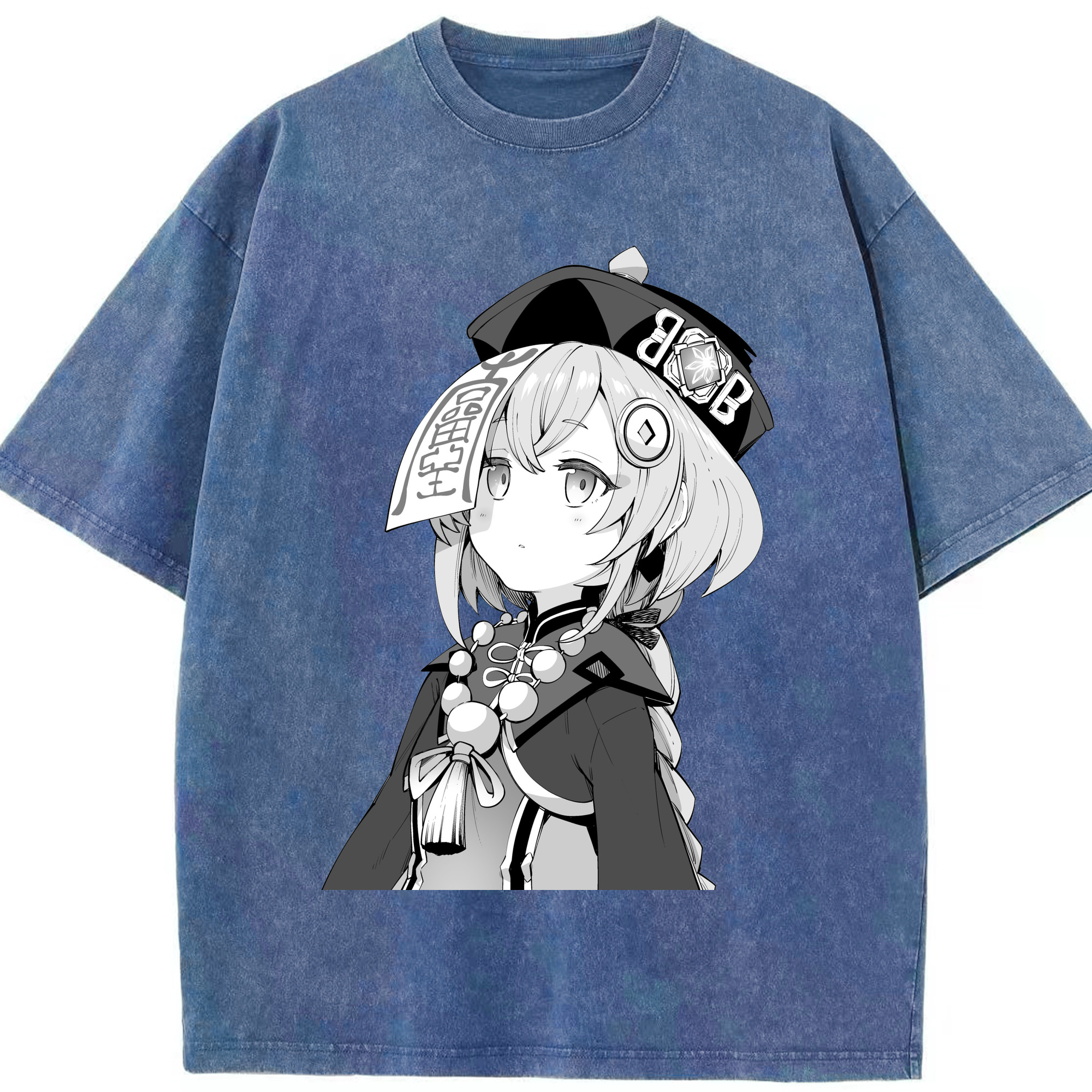 げんし神 七七 なな  genshin Nana 綿100% ヴィンテージ風 半袖Tシャツ（フロントプリント）