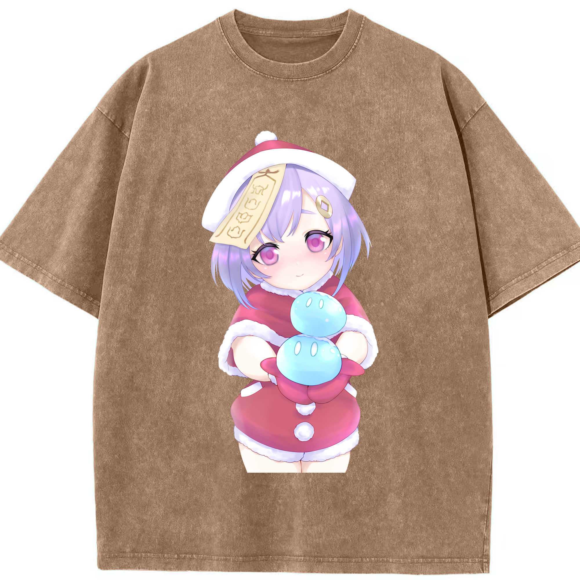 げんし神 七七 なな  genshin Nana 綿100% ヴィンテージ風 半袖Tシャツ（フロントプリント）