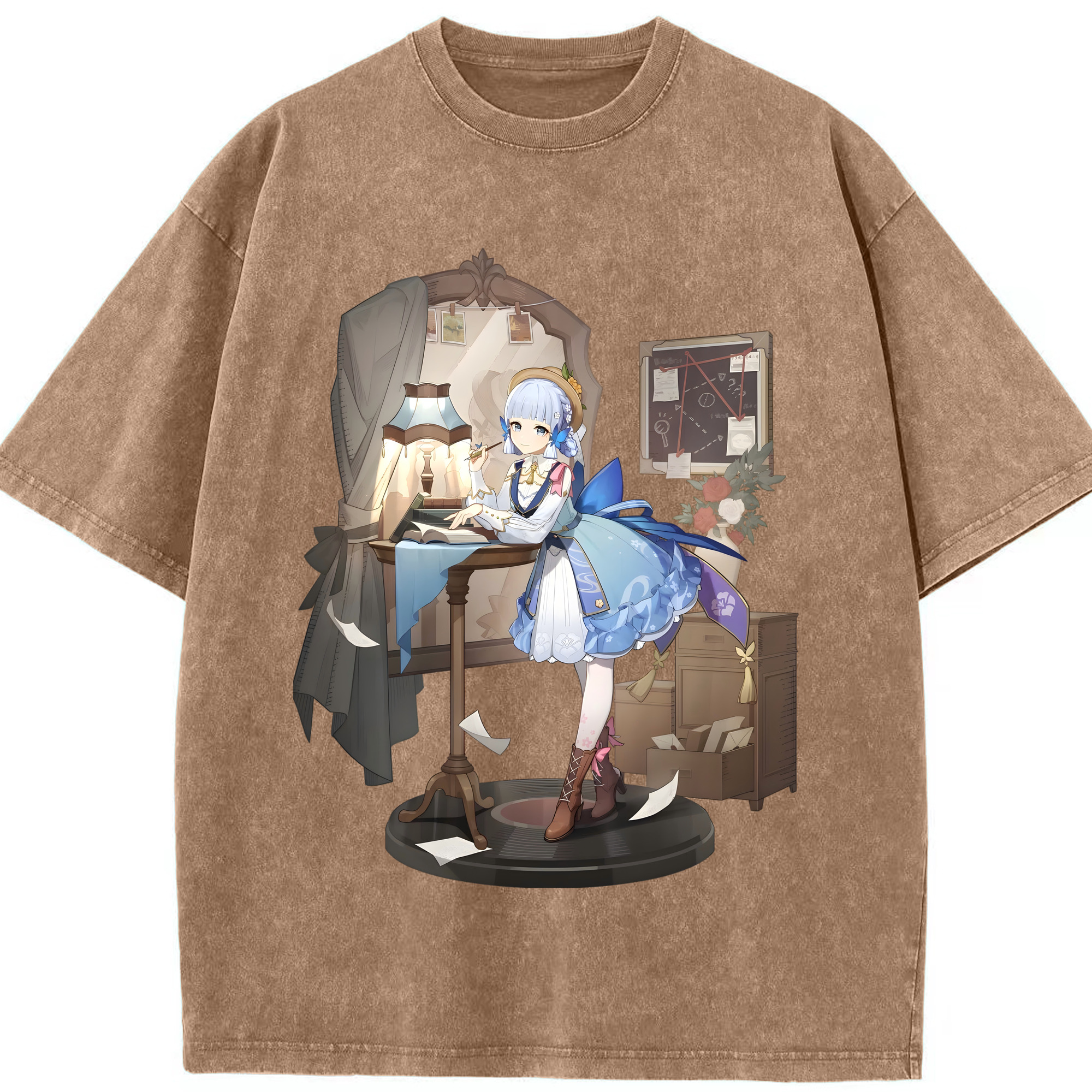げんし神 神里綾華 神宮寺レン genshin Kamimiya Ren 綿100% ヴィンテージ風 半袖Tシャツ（フロントプリント）
