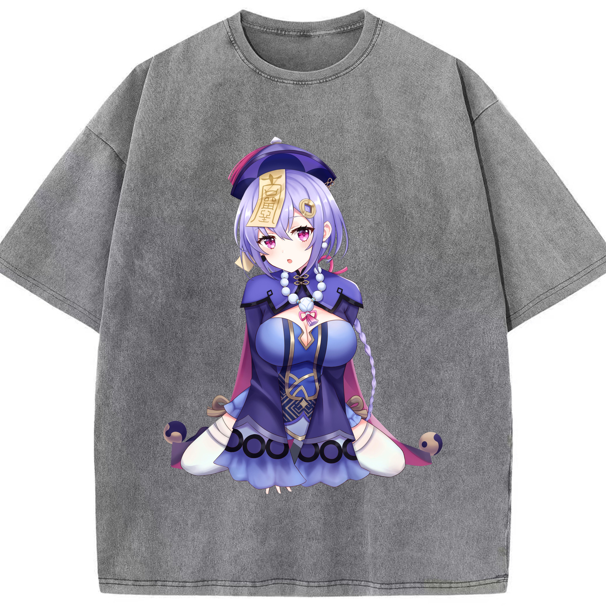 げんし神 七七 なな  genshin Nana 綿100% ヴィンテージ風 半袖Tシャツ（フロントプリント）