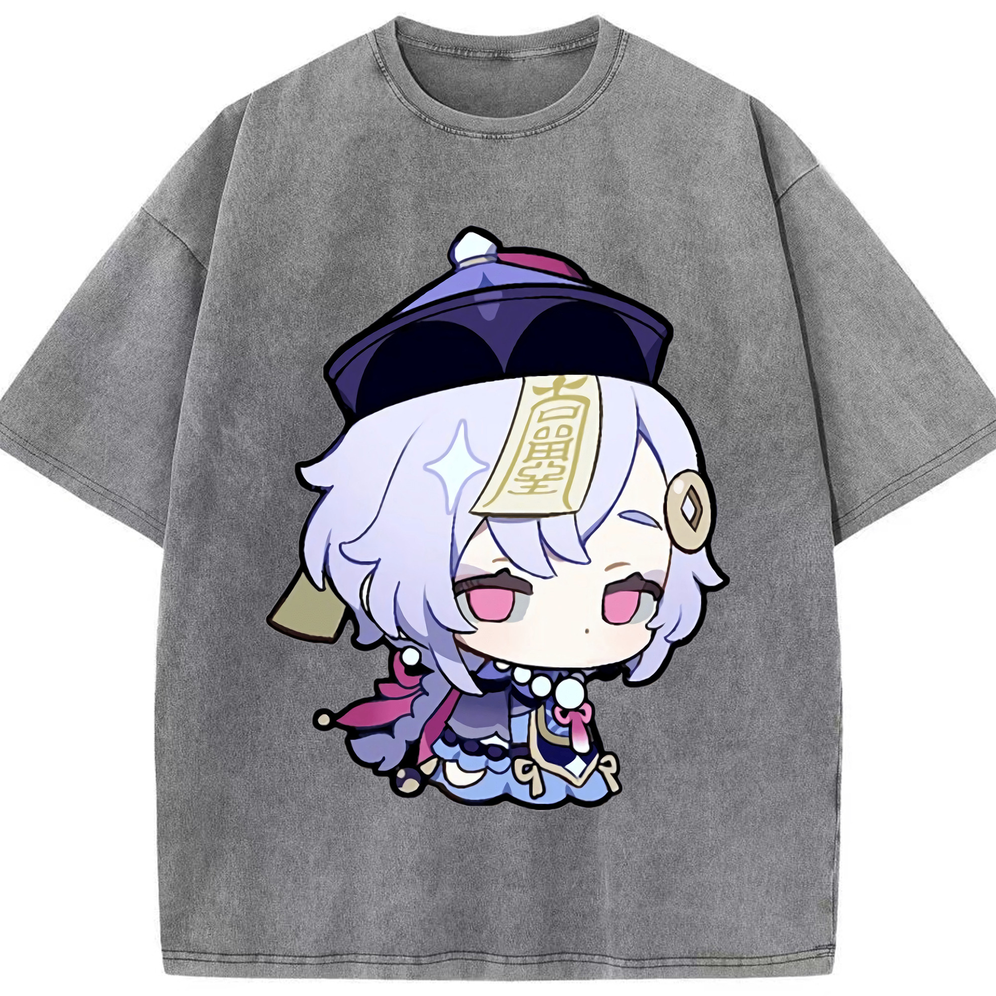 げんし神 七七 なな  genshin Nana 綿100% ヴィンテージ風 半袖Tシャツ（フロントプリント）