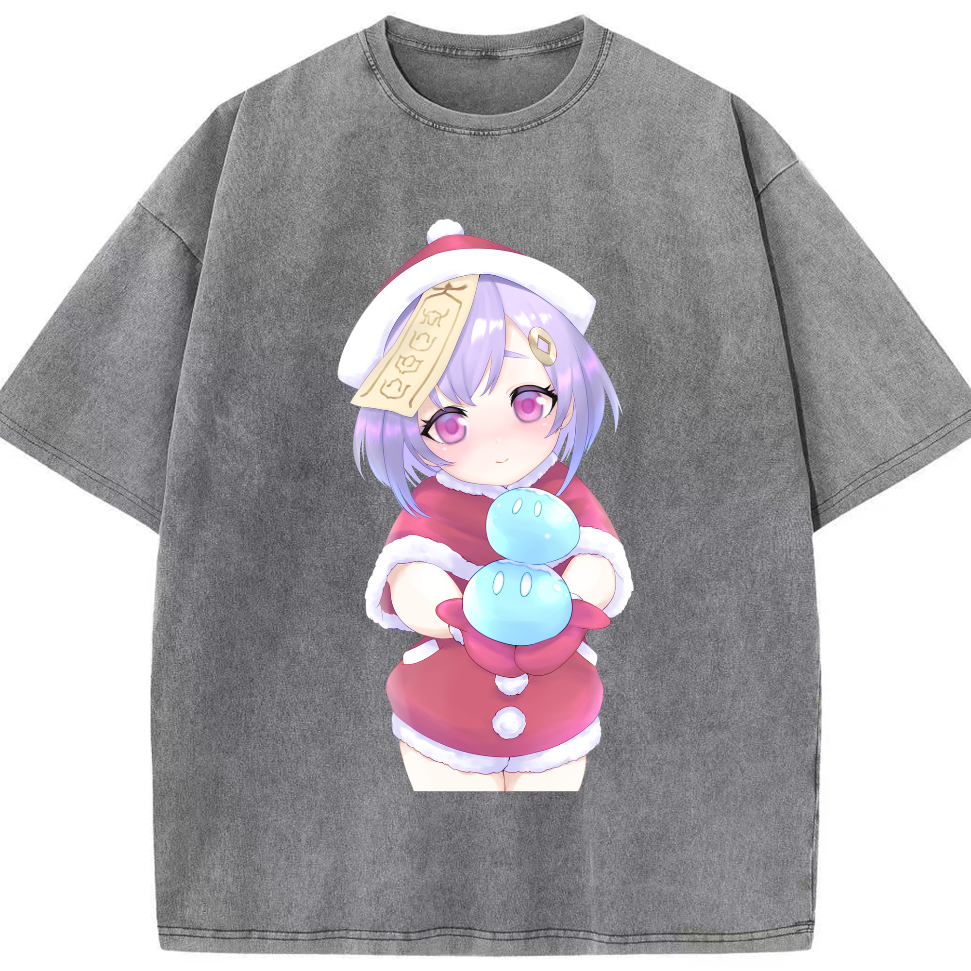 げんし神 七七 なな  genshin Nana 綿100% ヴィンテージ風 半袖Tシャツ（フロントプリント）