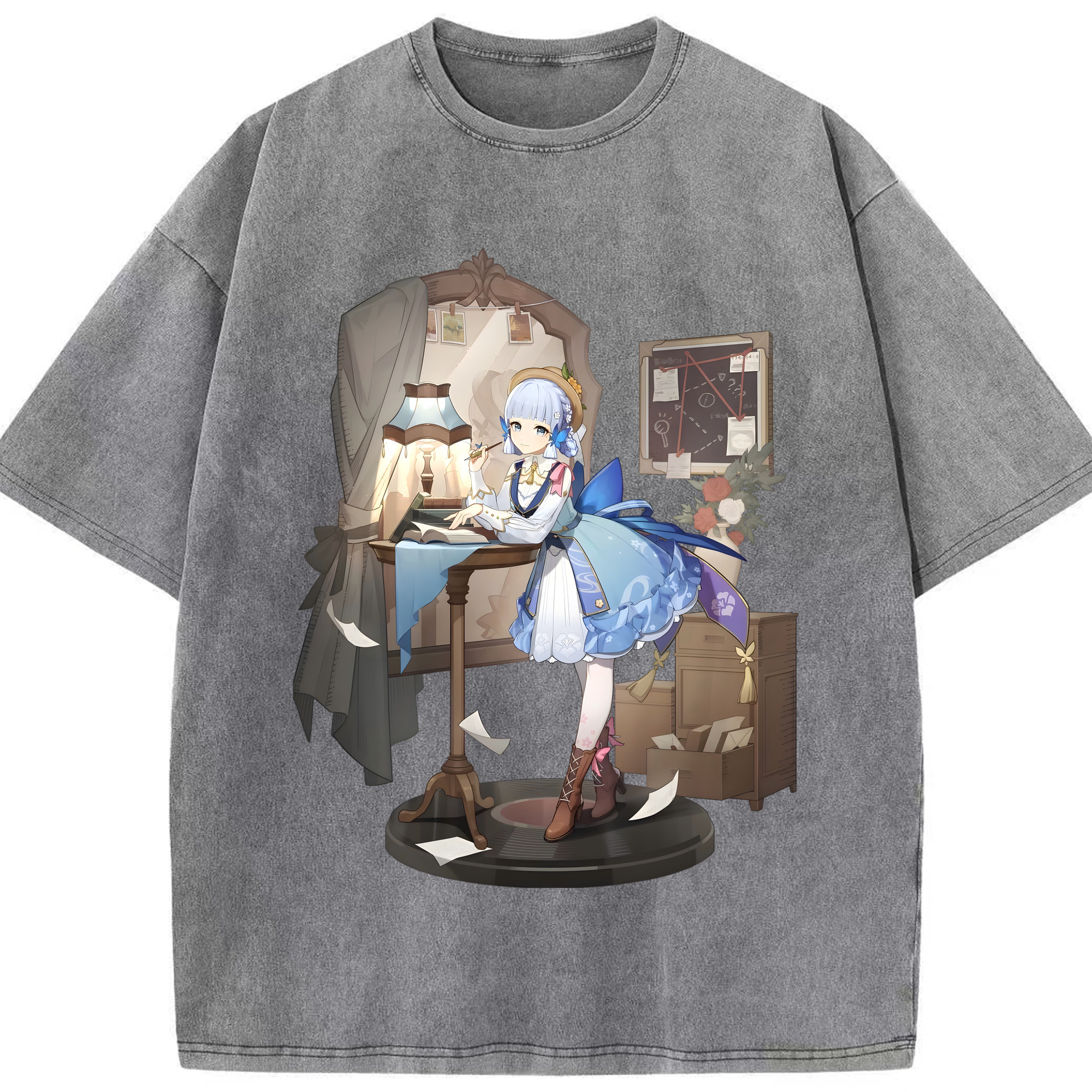 げんし神 神里綾華 神宮寺レン genshin Kamimiya Ren 綿100% ヴィンテージ風 半袖Tシャツ（フロントプリント）