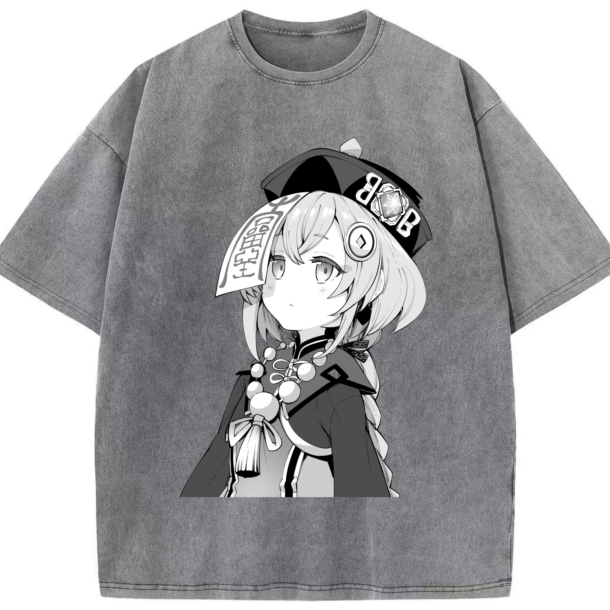 げんし神 七七 なな  genshin Nana 綿100% ヴィンテージ風 半袖Tシャツ（フロントプリント）