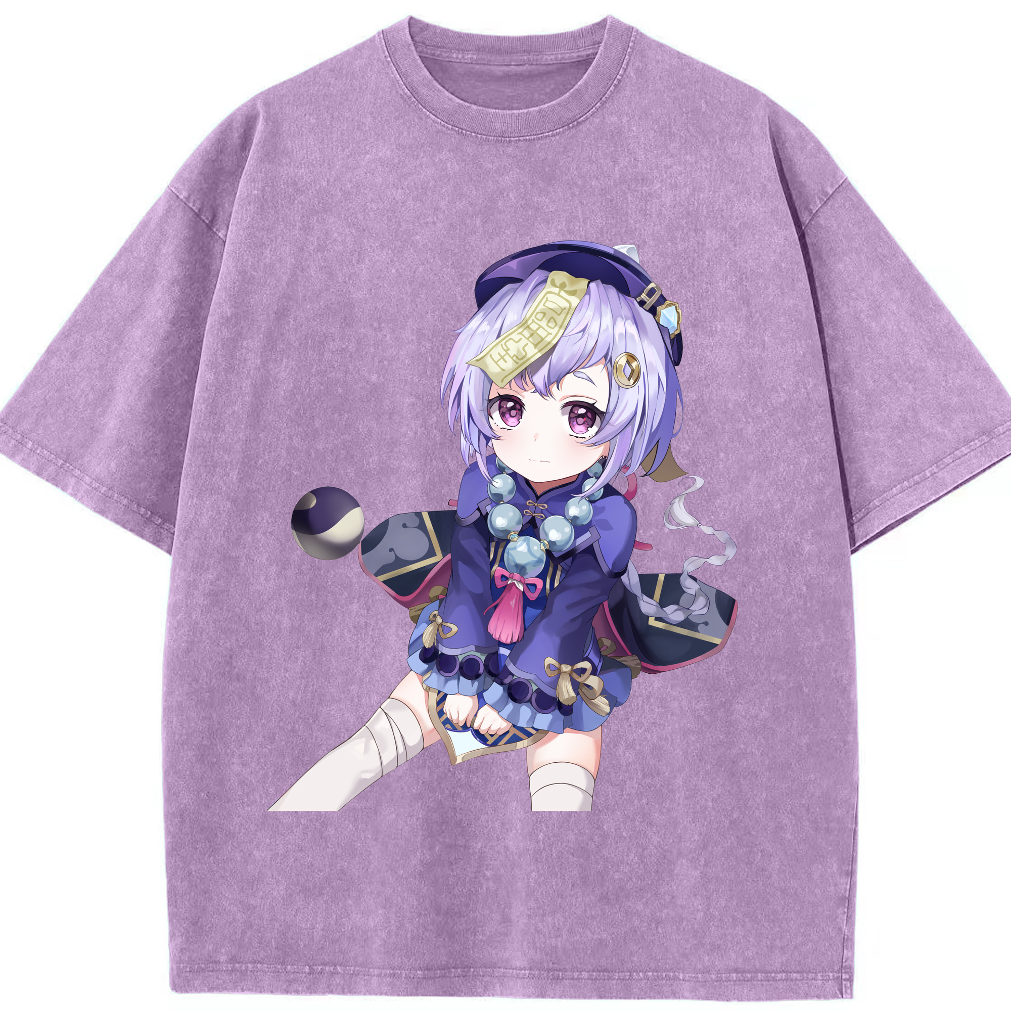 げんし神 七七 なな  genshin Nana 綿100% ヴィンテージ風 半袖Tシャツ（フロントプリント）