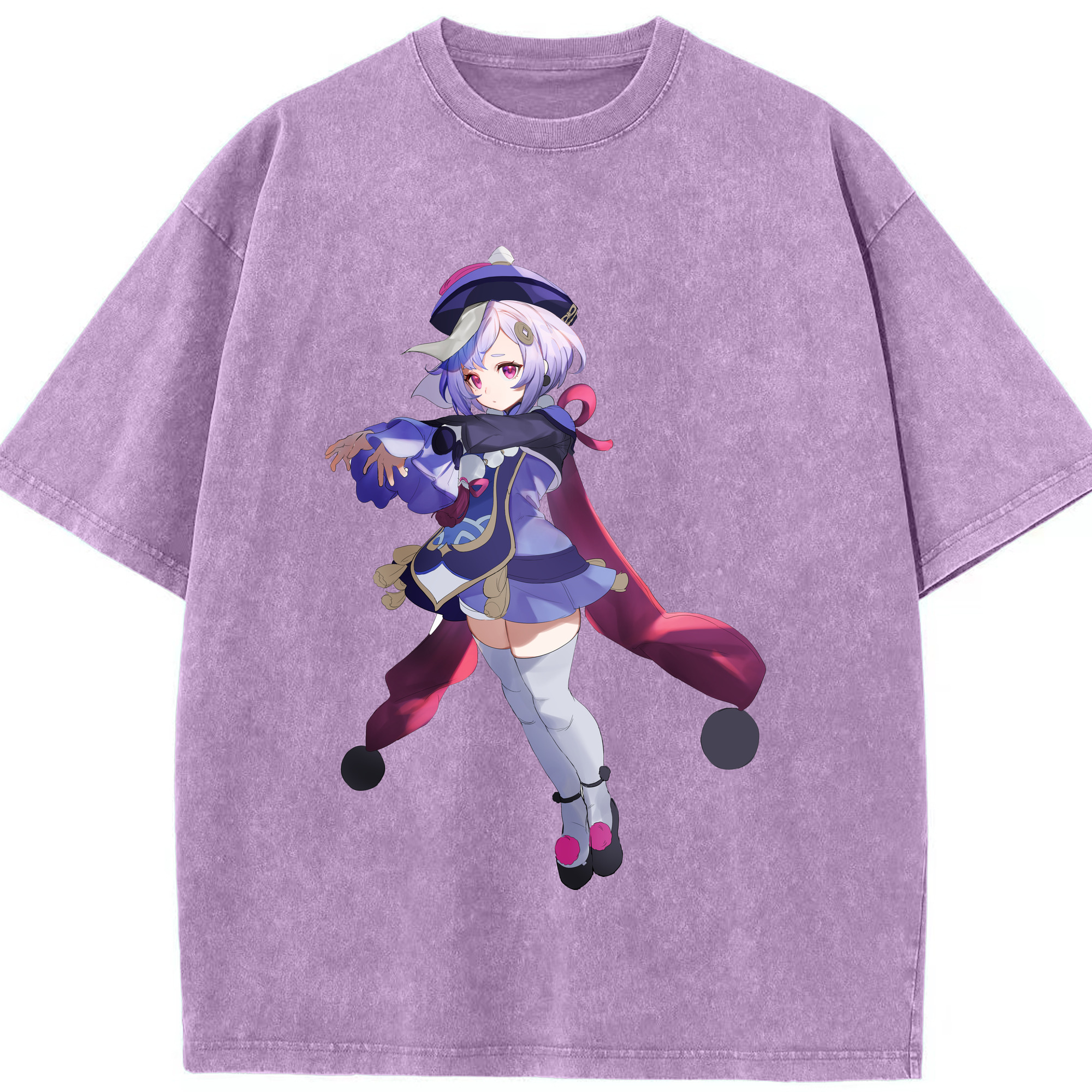 げんし神 七七 なな  genshin Nana 綿100% ヴィンテージ風 半袖Tシャツ（フロントプリント）