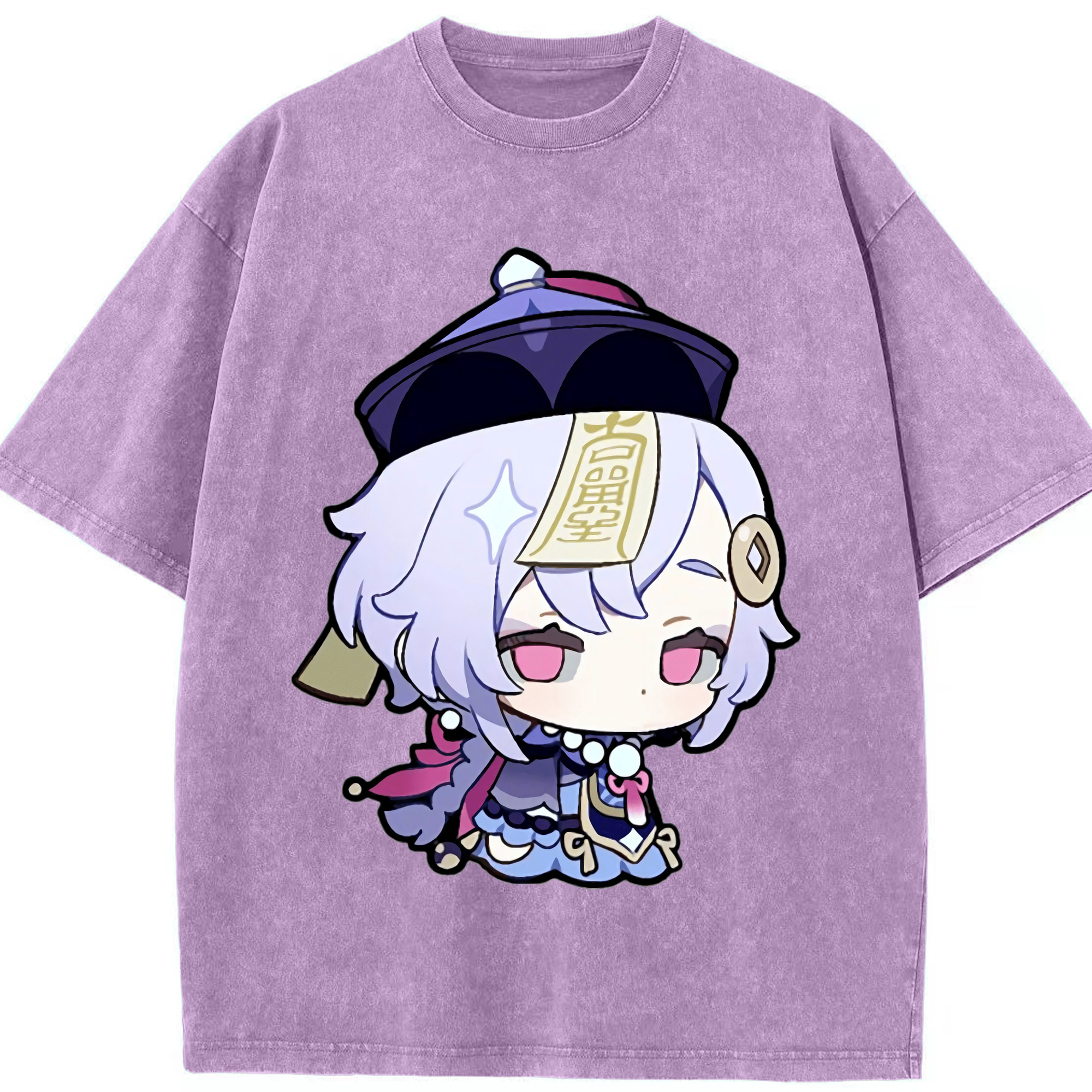 げんし神 七七 なな  genshin Nana 綿100% ヴィンテージ風 半袖Tシャツ（フロントプリント）