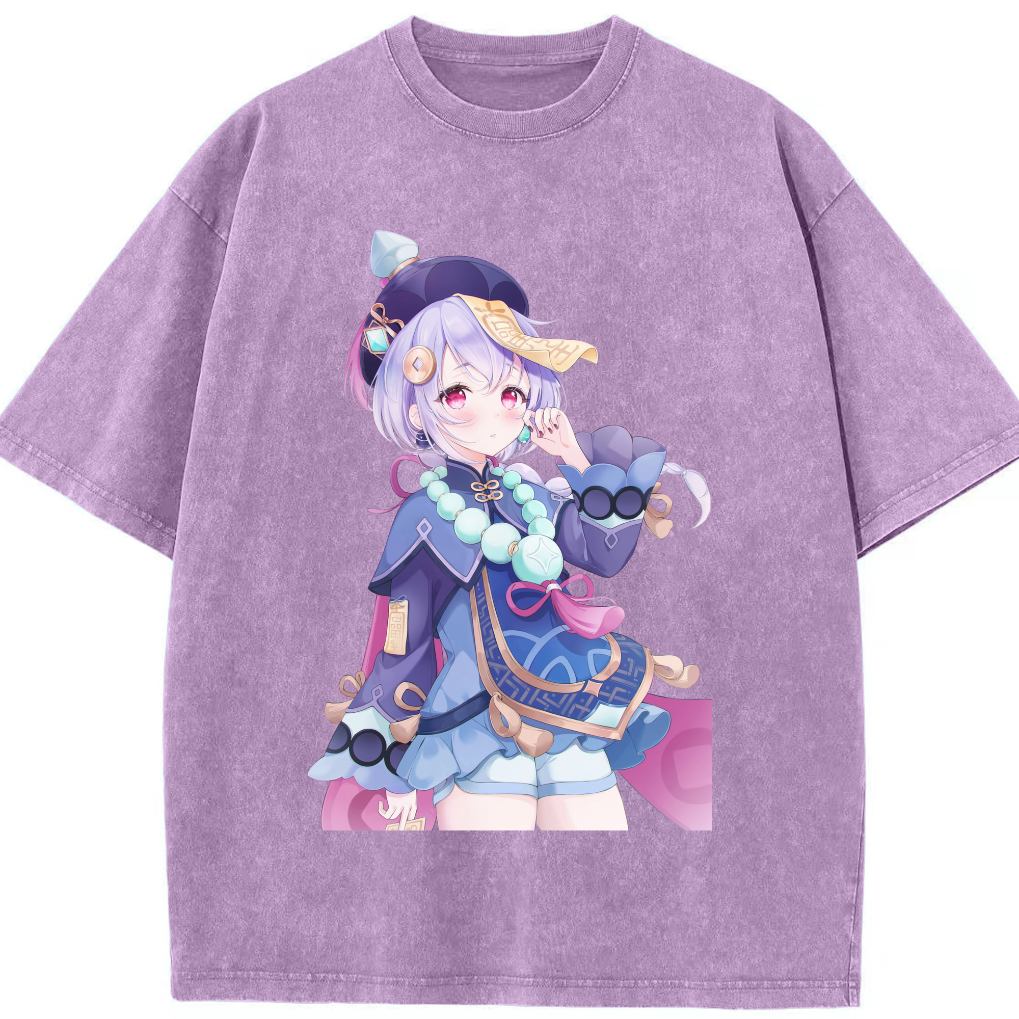 げんし神 七七 なな  genshin Nana 綿100% ヴィンテージ風 半袖Tシャツ（フロントプリント）