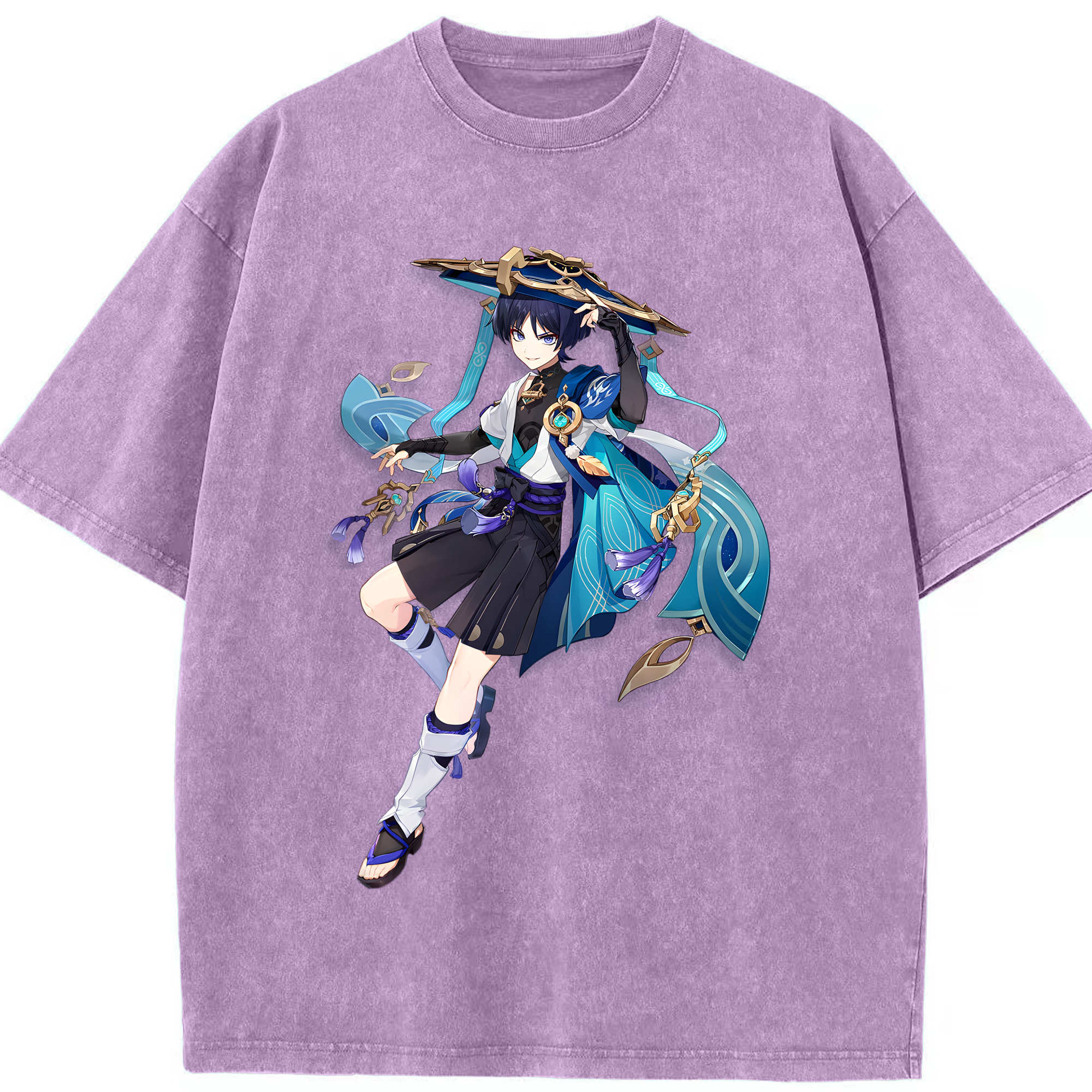 げんし神 さんペい genshin Sanpei 綿100% ヴィンテージ風 半袖Tシャツ（フロントプリント）