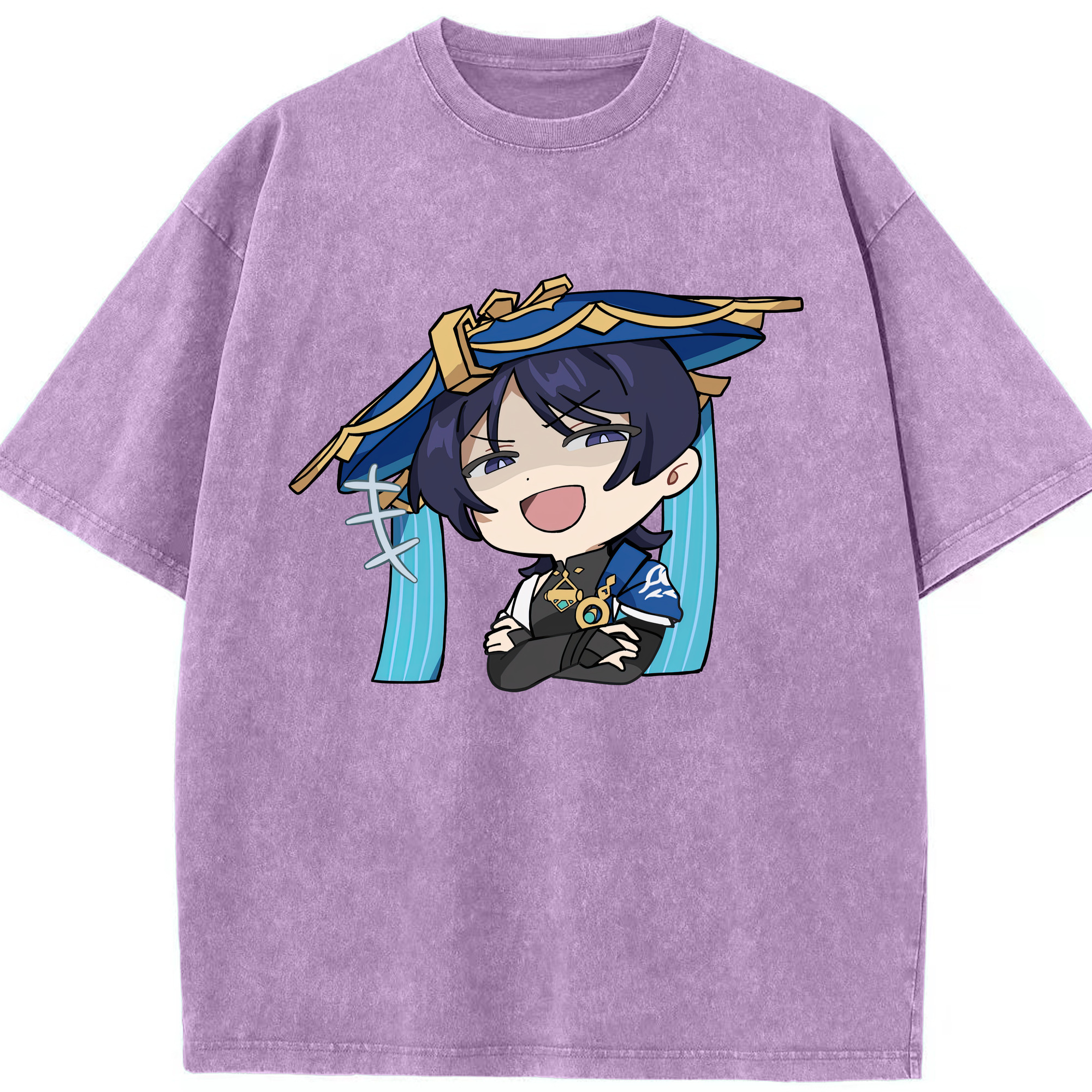 げんし神 さんペい genshin Sanpei 綿100% ヴィンテージ風 半袖Tシャツ（フロントプリント）