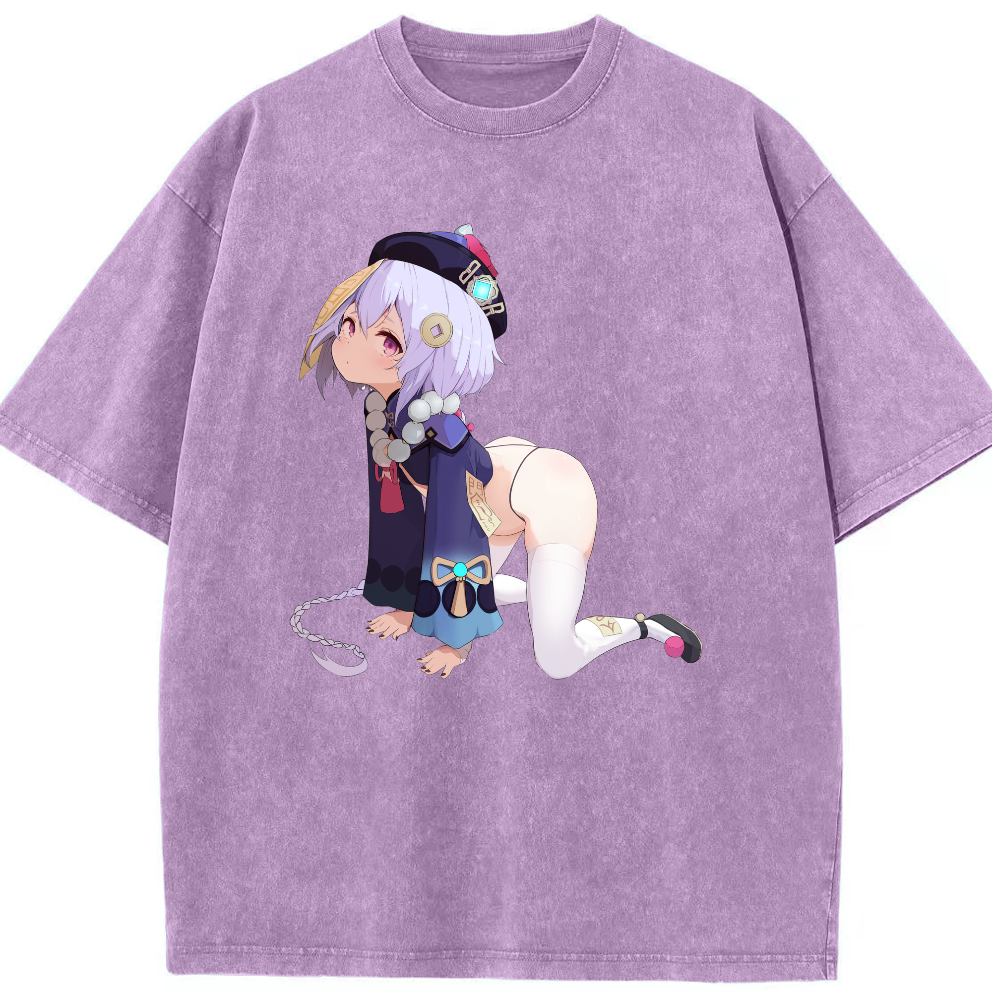 げんし神 七七 なな  genshin Nana 綿100% ヴィンテージ風 半袖Tシャツ（フロントプリント）