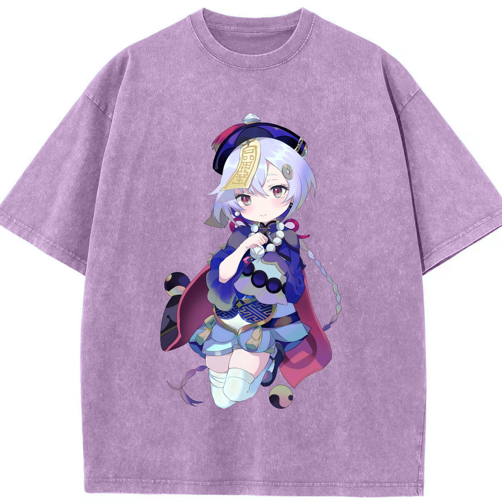 げんし神 七七 なな  genshin Nana 綿100% ヴィンテージ風 半袖Tシャツ（フロントプリント）