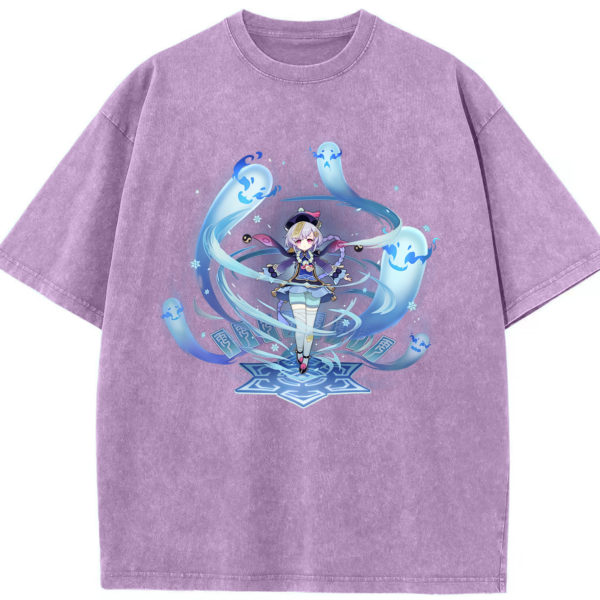 げんし神 七七 なな  genshin Nana 綿100% ヴィンテージ風 半袖Tシャツ（フロントプリント）