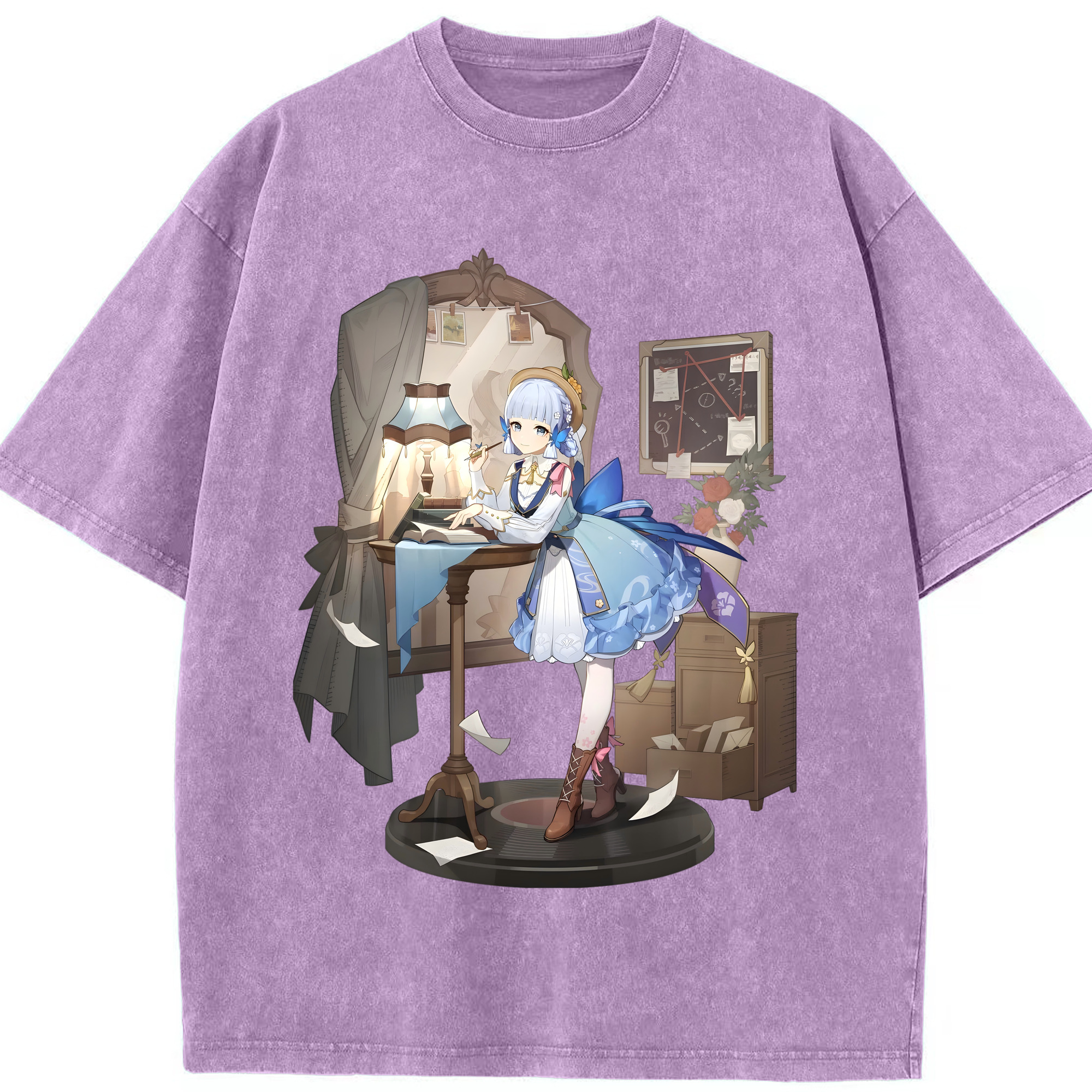 げんし神 神里綾華 神宮寺レン genshin Kamimiya Ren 綿100% ヴィンテージ風 半袖Tシャツ（フロントプリント）