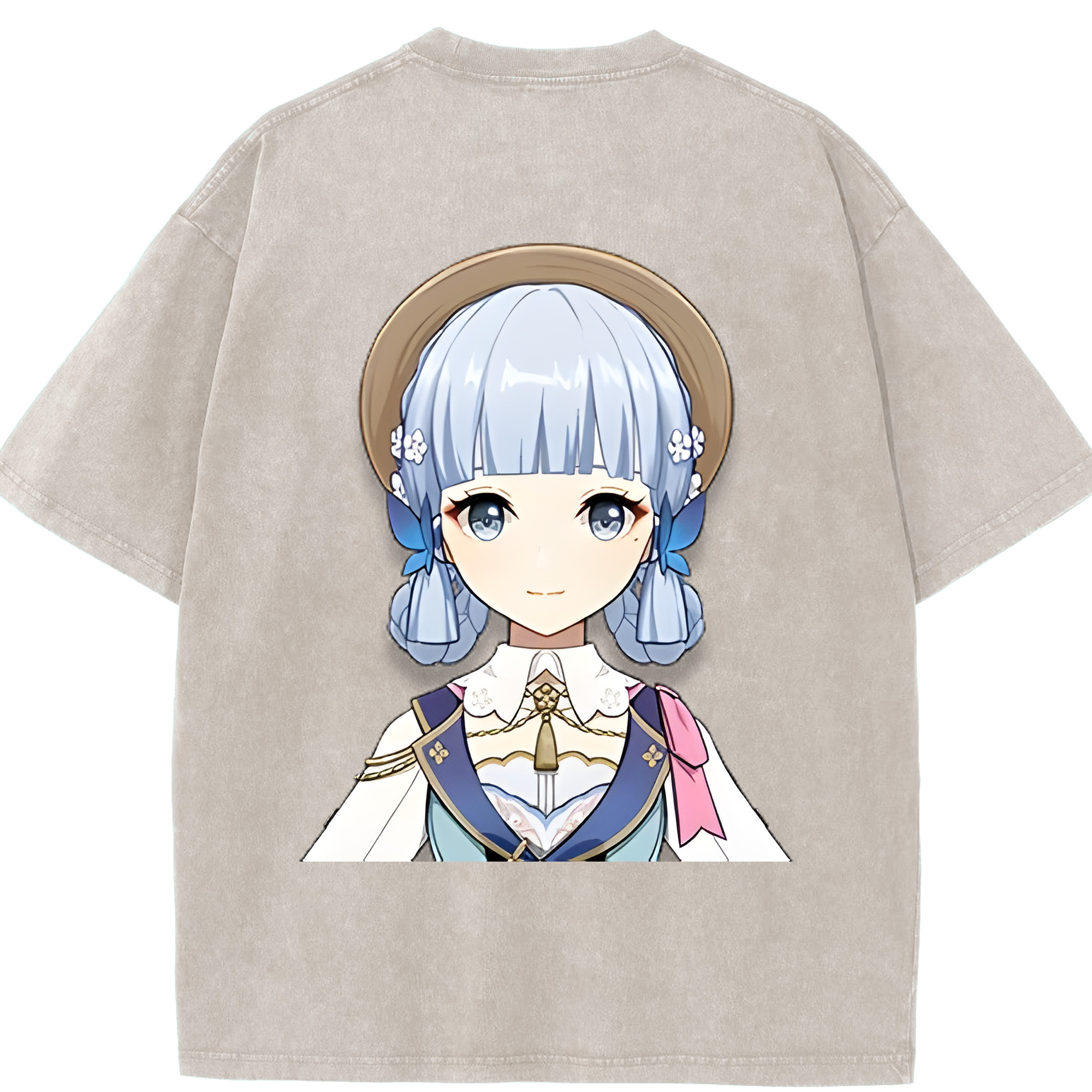 げんし神 神里綾華 神宮寺レン genshin Kamimiya Ren 綿100% ヴィンテージ風 半袖Tシャツ（背面プリント）