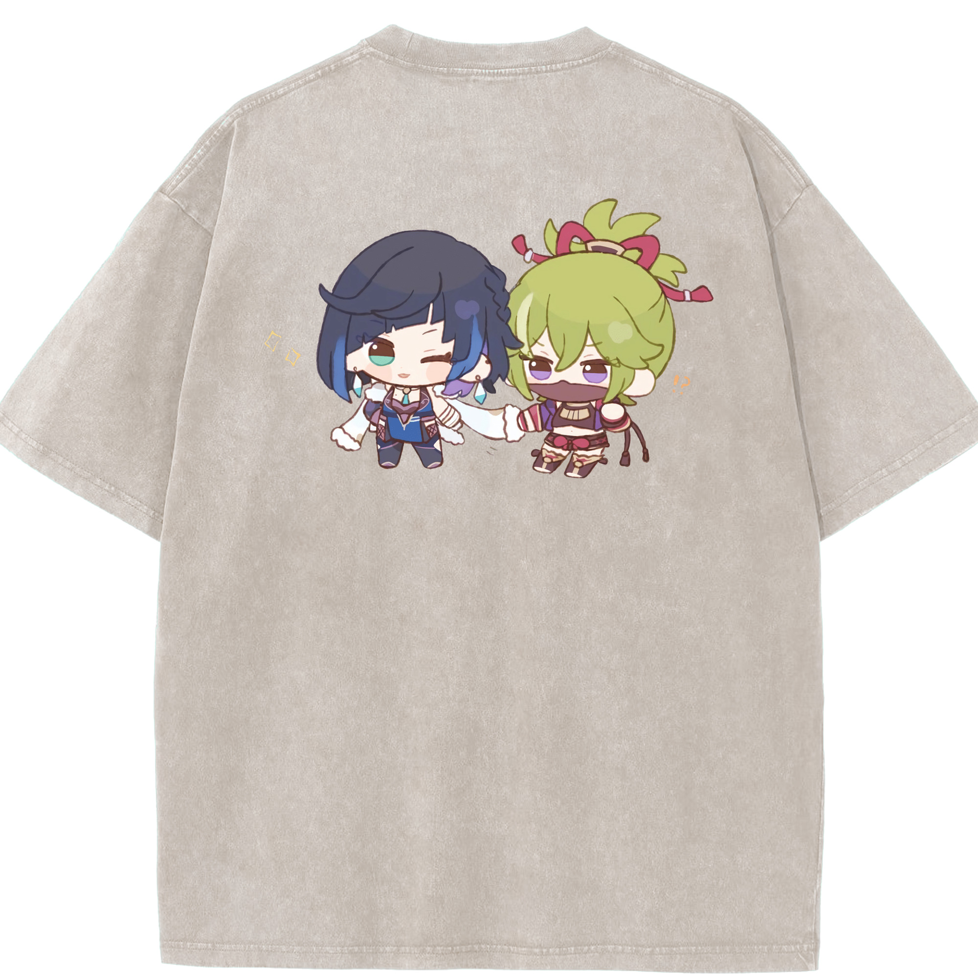 げんし神  久岐忍 くき しのぶ genshin Kuki Shinobu 綿100% ヴィンテージ風 半袖Tシャツ（背面プリント）
