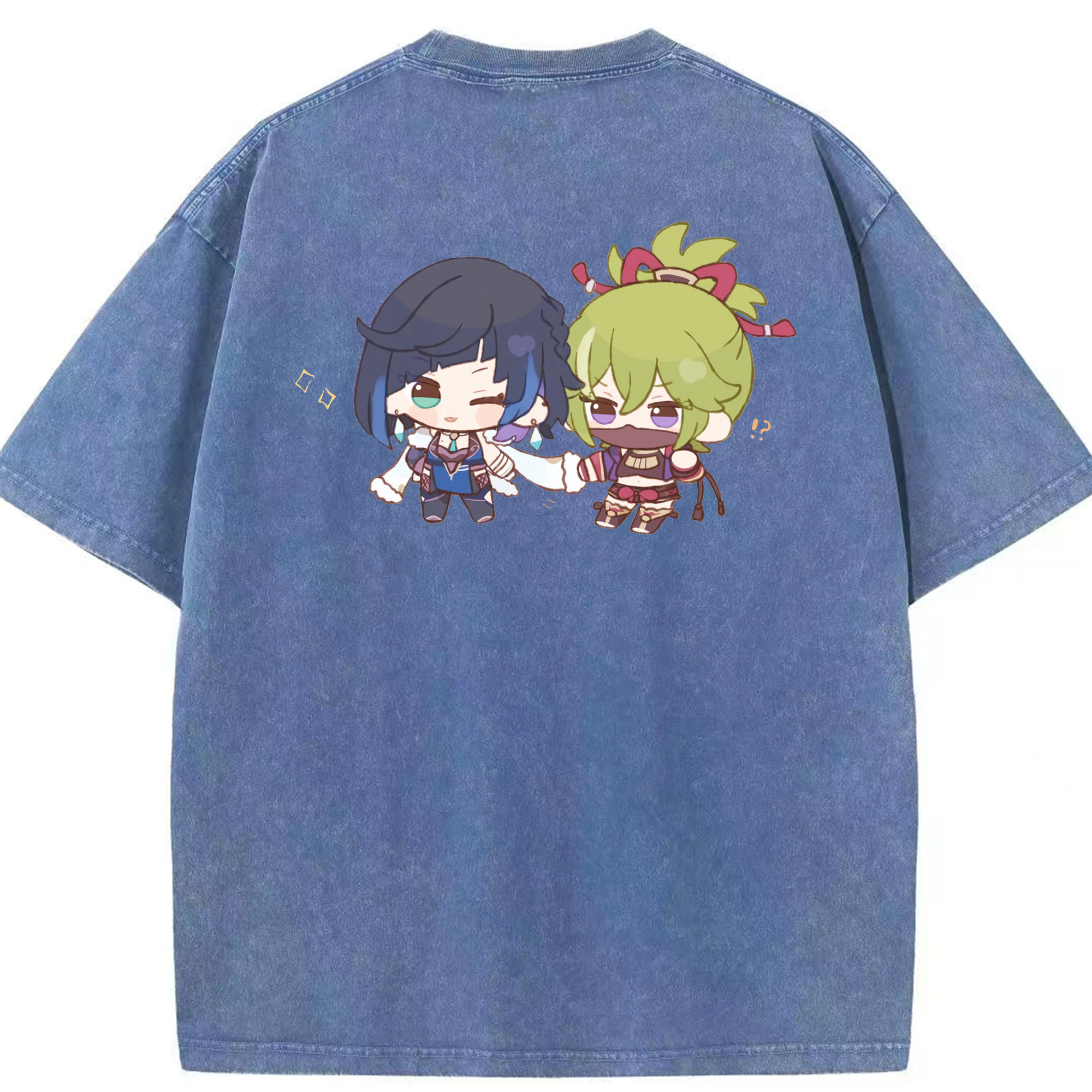 げんし神  久岐忍 くき しのぶ genshin Kuki Shinobu 綿100% ヴィンテージ風 半袖Tシャツ（背面プリント）