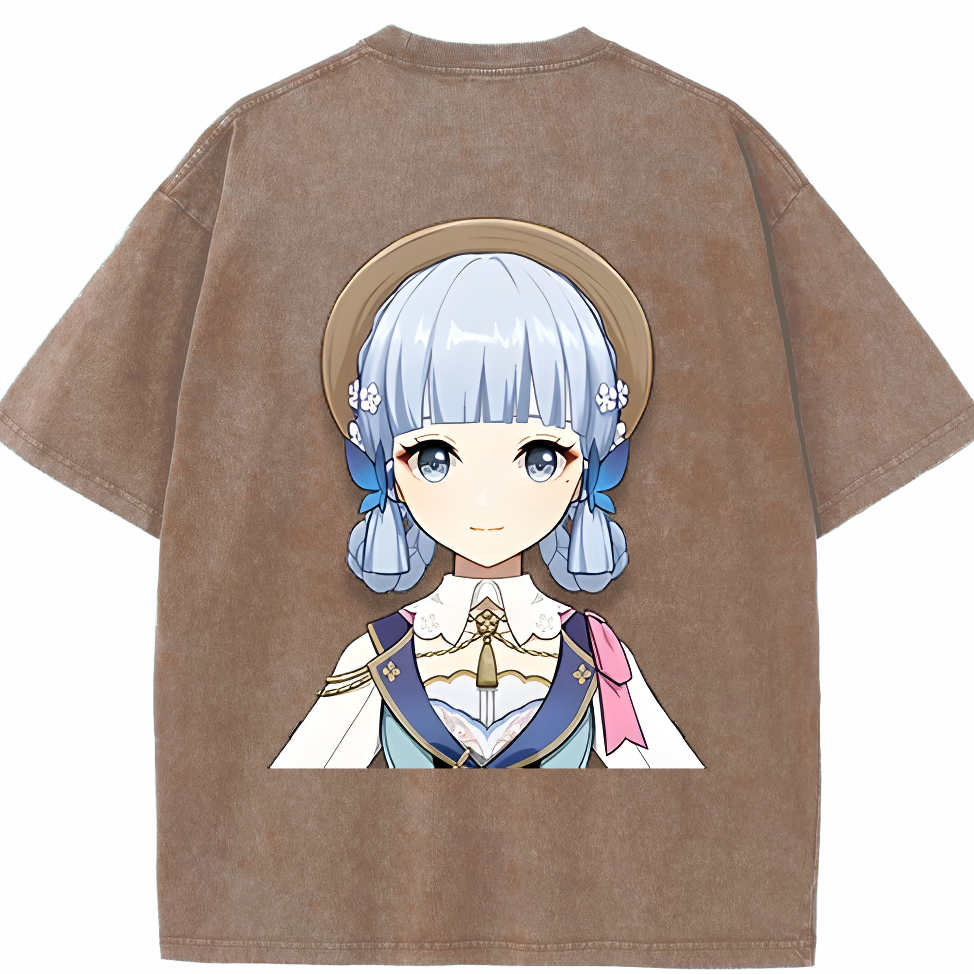 げんし神 神里綾華 神宮寺レン genshin Kamimiya Ren 綿100% ヴィンテージ風 半袖Tシャツ（背面プリント）