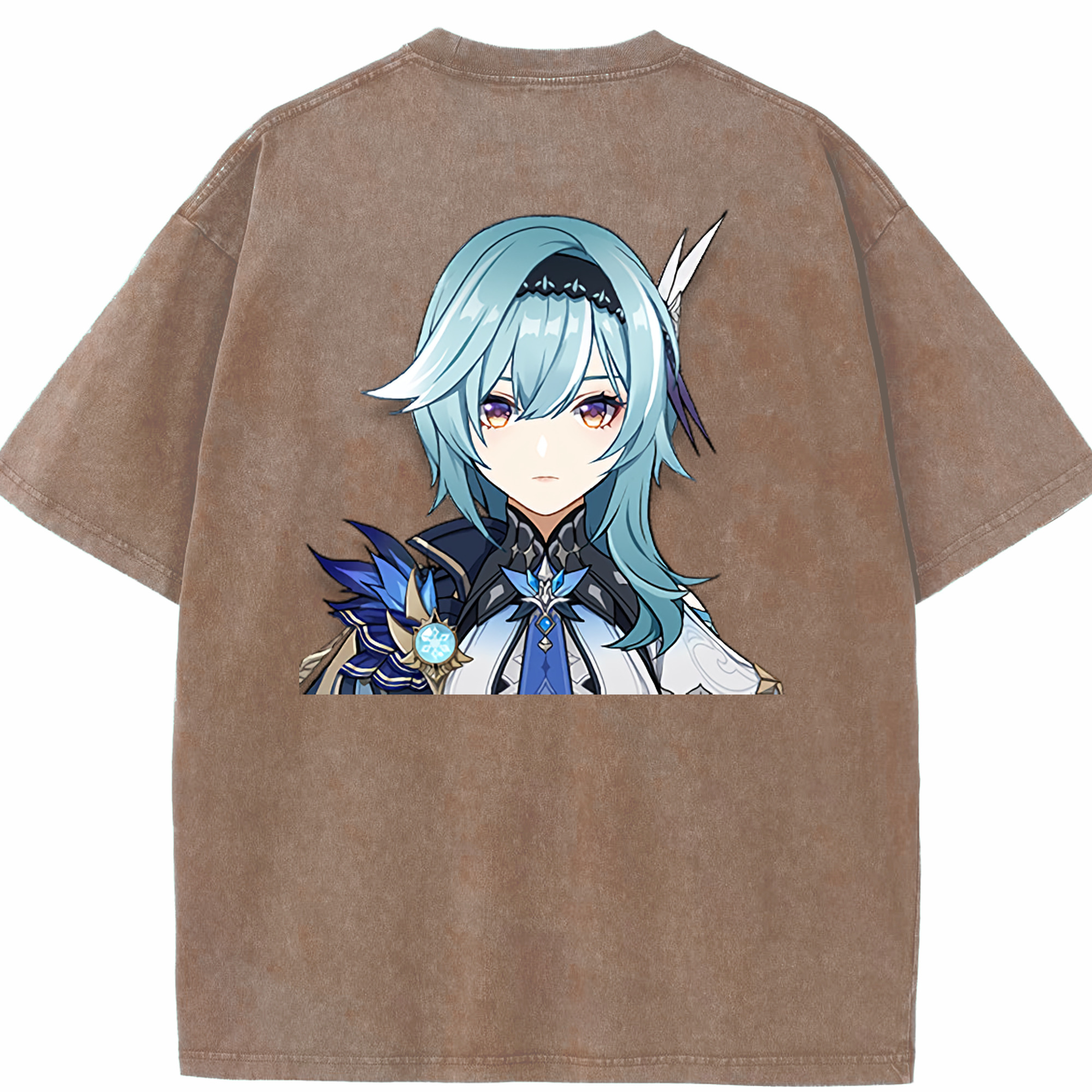 げんし神 优菈 ゆうら genshin Yūra 綿100% ヴィンテージ風 半袖Tシャツ（背面プリント）