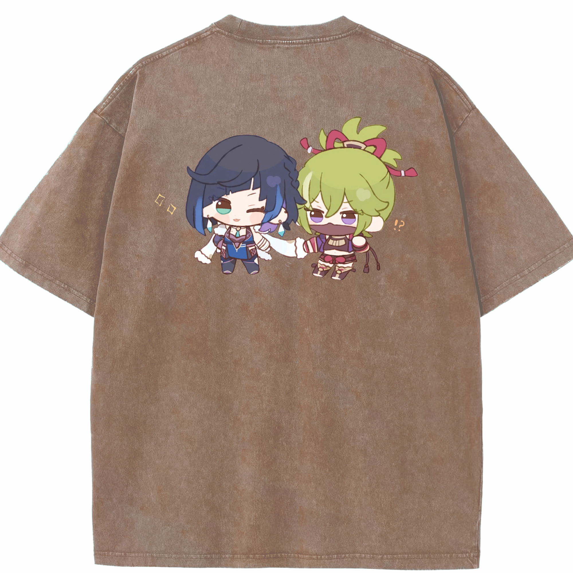 げんし神  久岐忍 くき しのぶ genshin Kuki Shinobu 綿100% ヴィンテージ風 半袖Tシャツ（背面プリント）