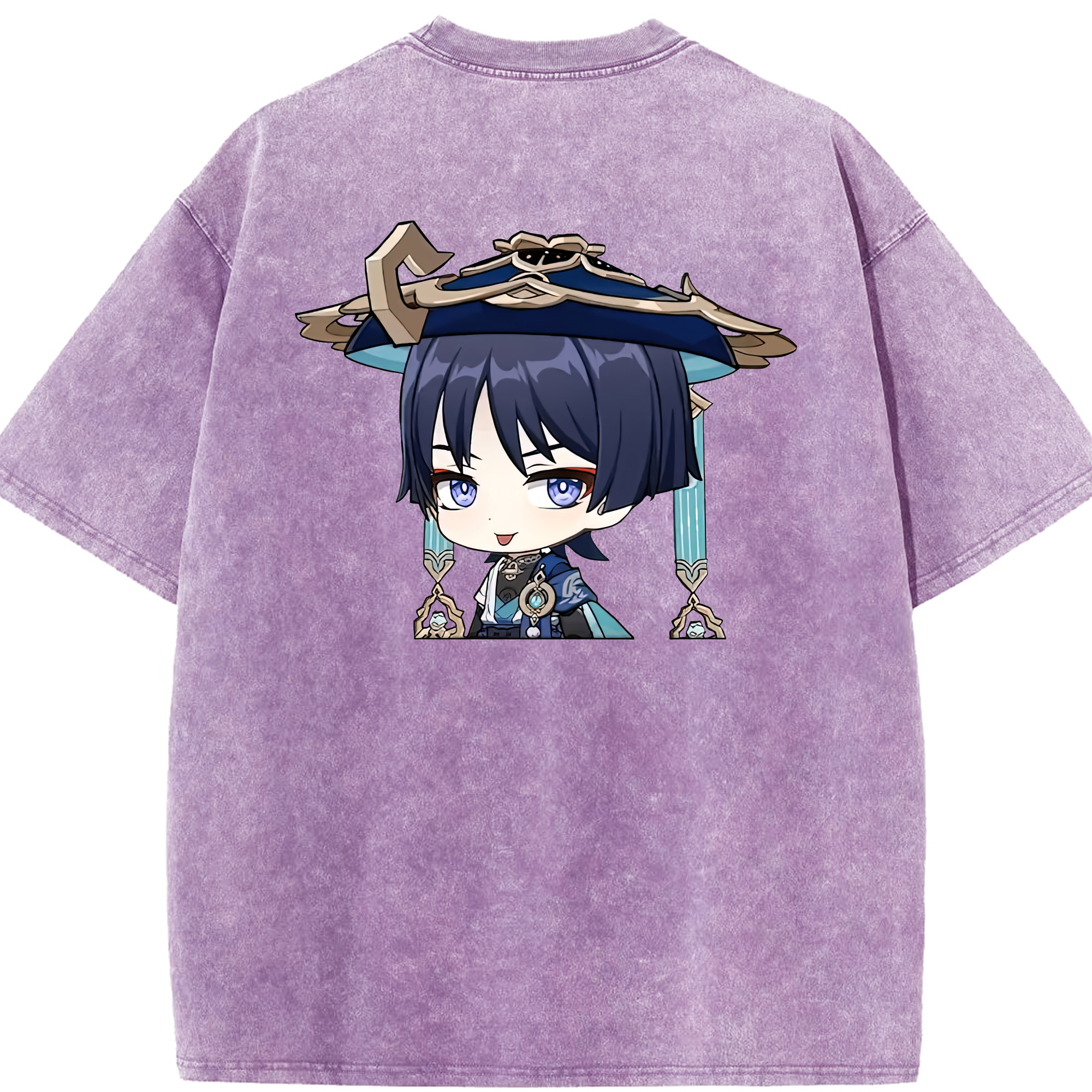 げんし神 さんペい genshin Sanpei 綿100% ヴィンテージ風 半袖Tシャツ（背面プリント）
