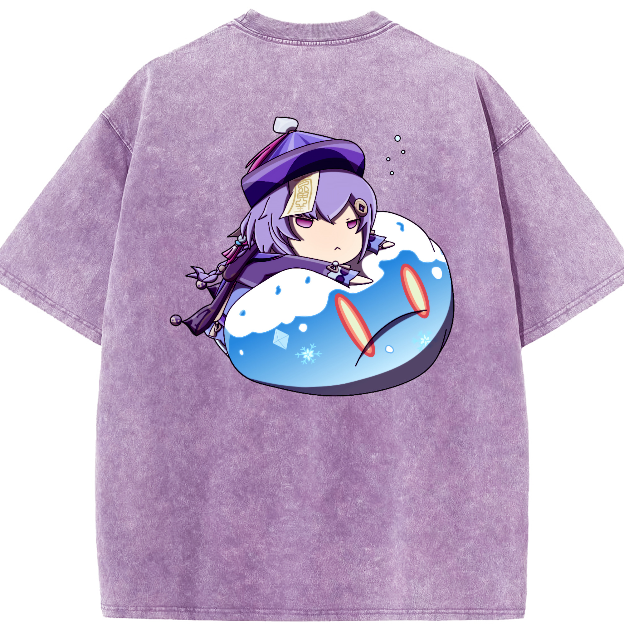 げんし神 七七 なな  genshin Nana 綿100% ヴィンテージ風 半袖Tシャツ（背面プリント）