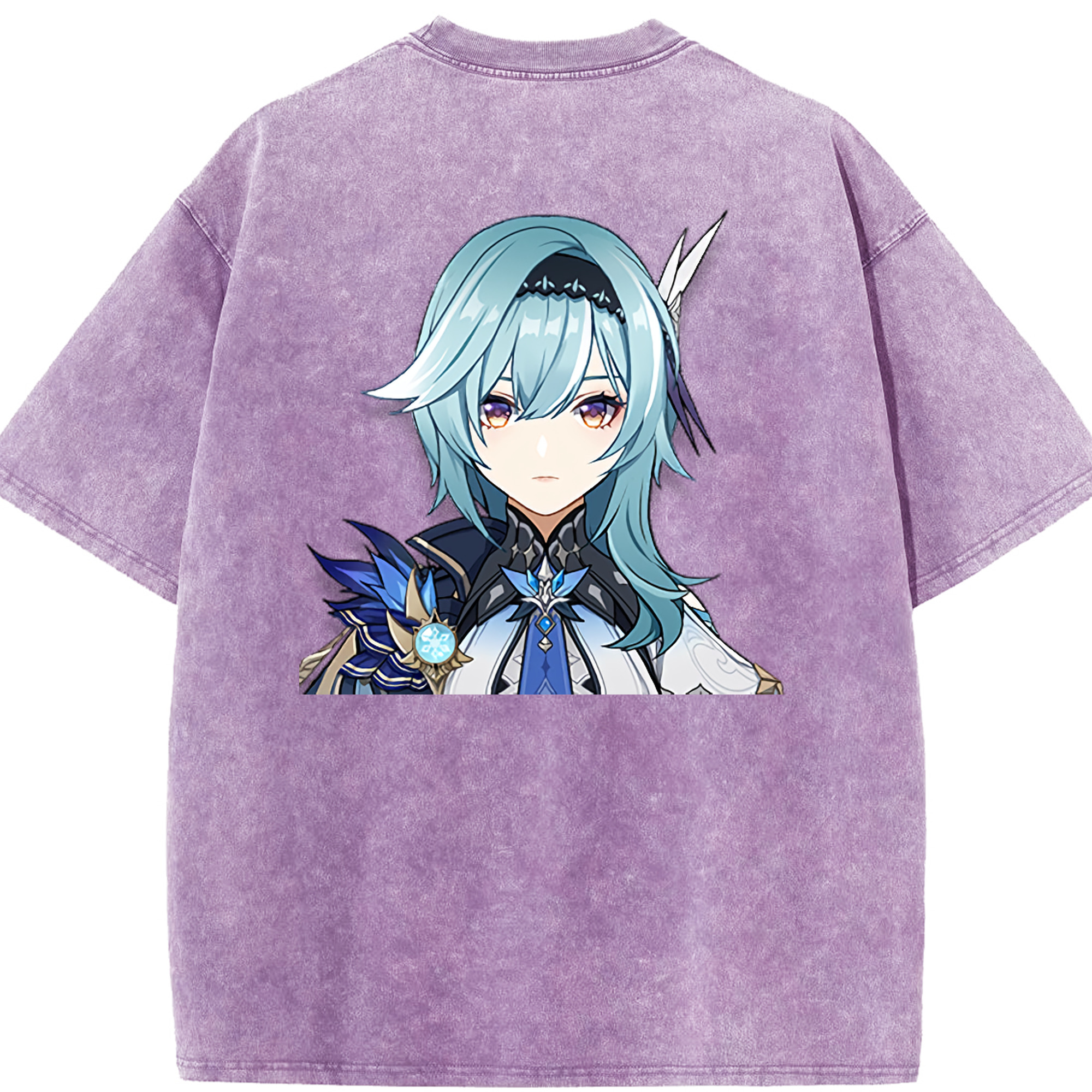 げんし神 优菈 ゆうら genshin Yūra 綿100% ヴィンテージ風 半袖Tシャツ（背面プリント）