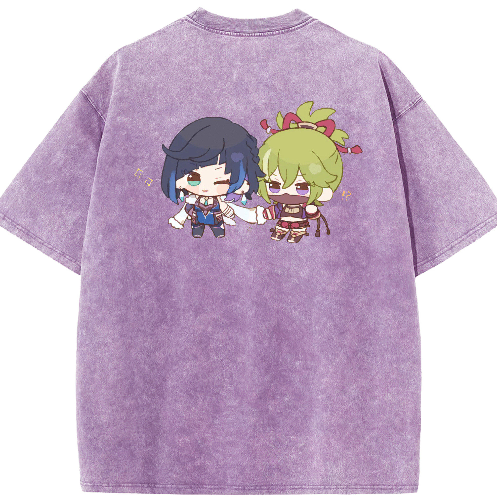 げんし神  久岐忍 くき しのぶ genshin Kuki Shinobu 綿100% ヴィンテージ風 半袖Tシャツ（背面プリント）