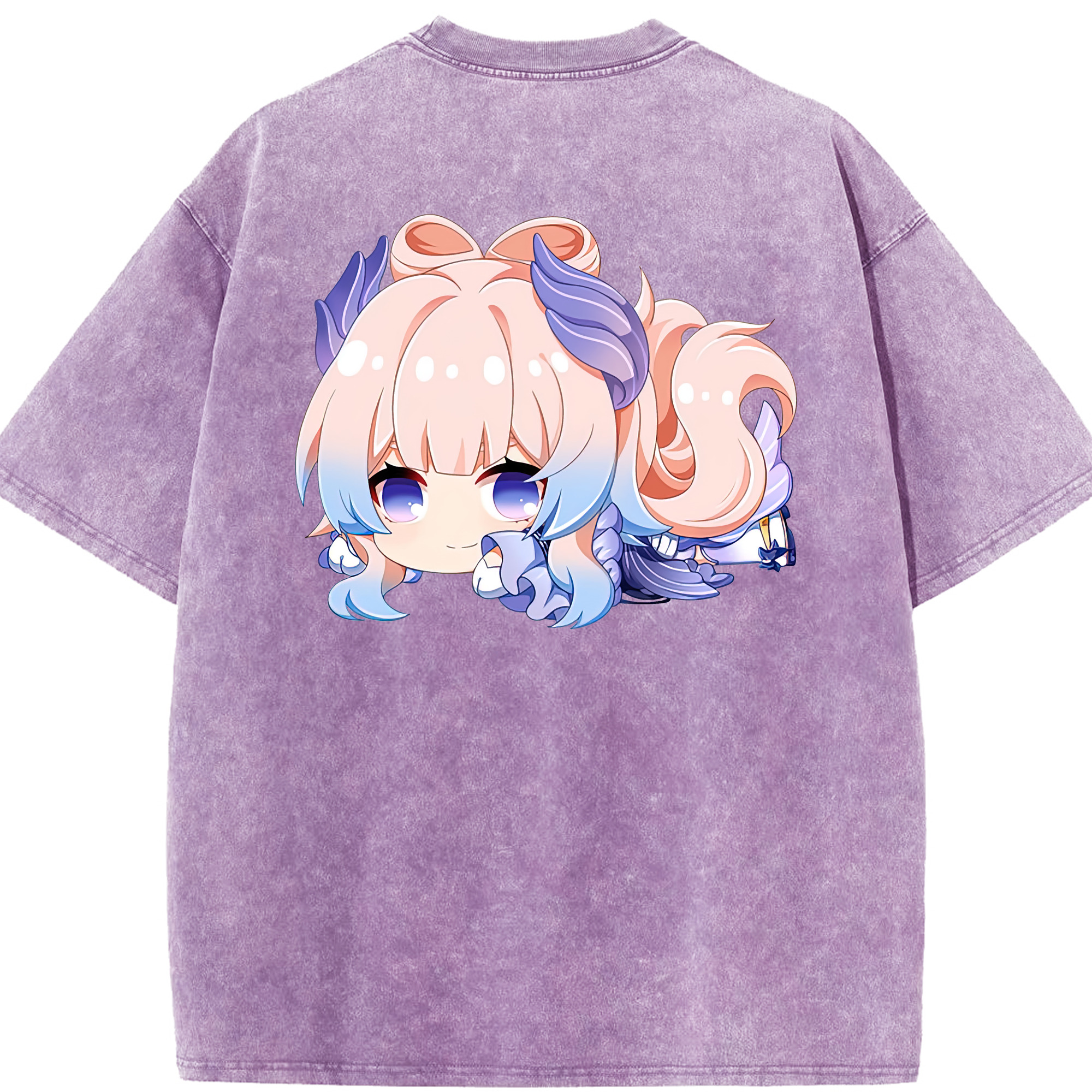 げんし神 珊瑚宮心海 サンゴノミヤ・ココミ genshin Sangonomiya Kokomi 綿100% ヴィンテージ風 半袖Tシャツ（背面プリント）