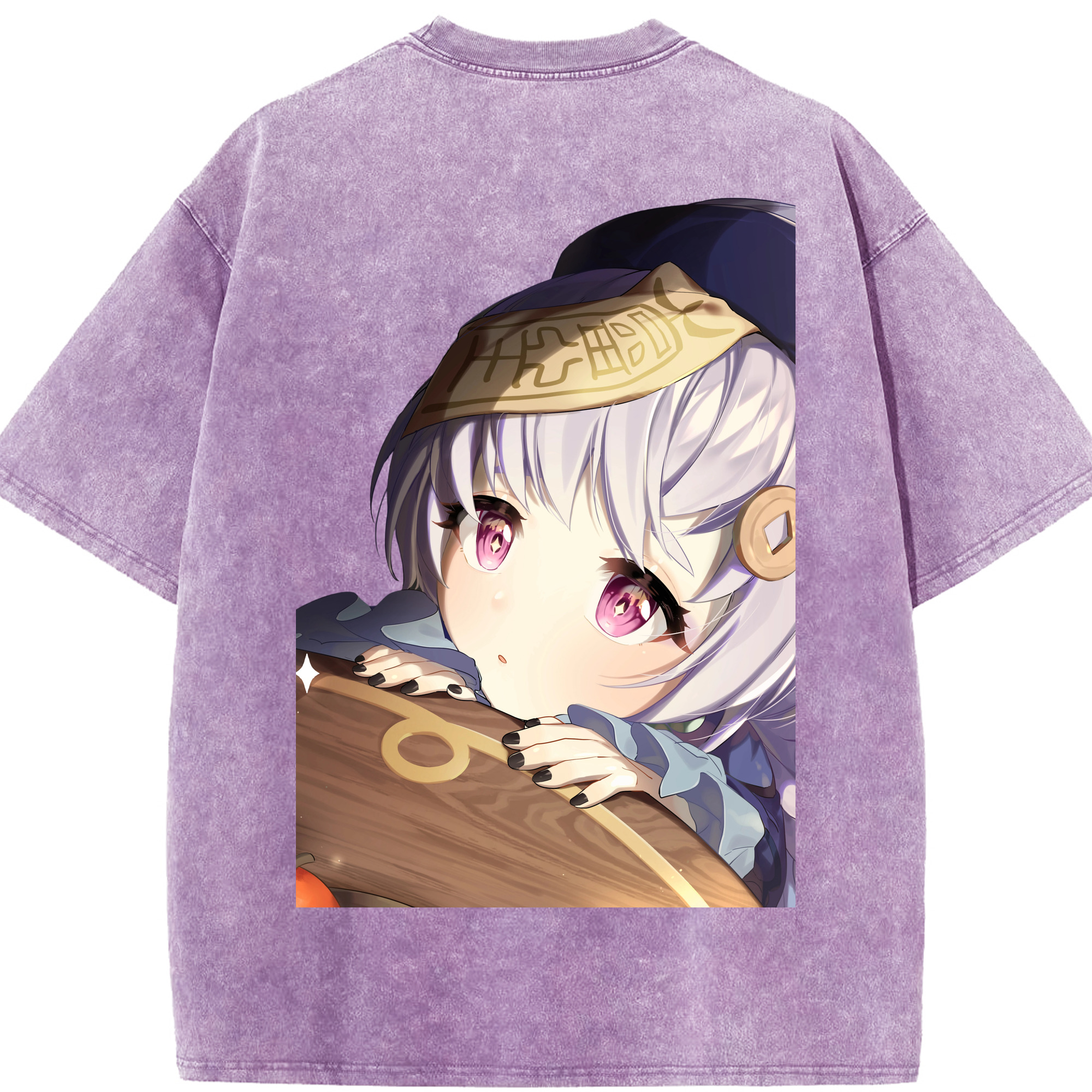 げんし神 七七 なな  genshin Nana 綿100% ヴィンテージ風 半袖Tシャツ（背面プリント）