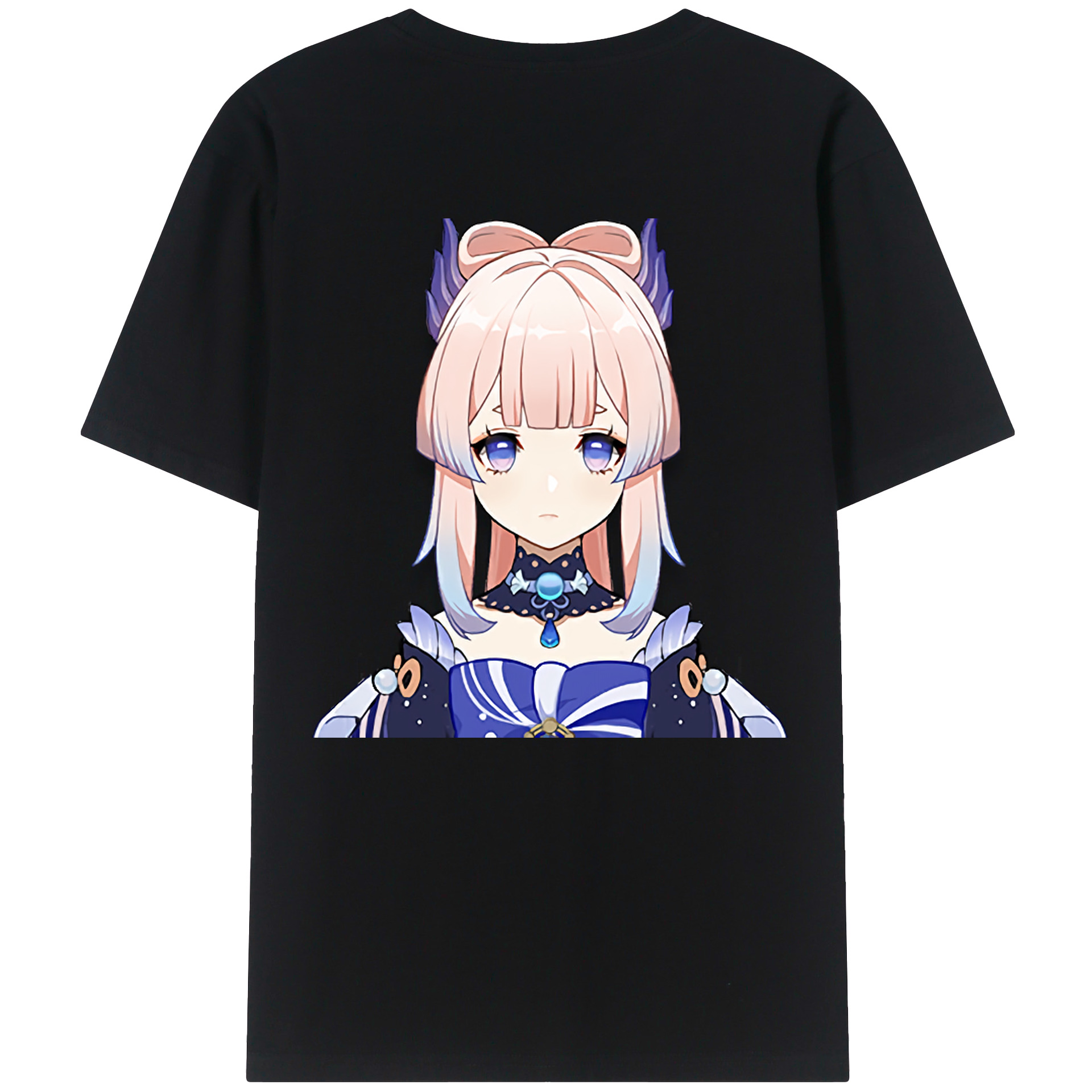 げんし神 珊瑚宮心海 サンゴノミヤ・ココミ genshin Sangonomiya Kokomi 綿100％ メンズ半袖Tシャツ（バックプリント） 通気性