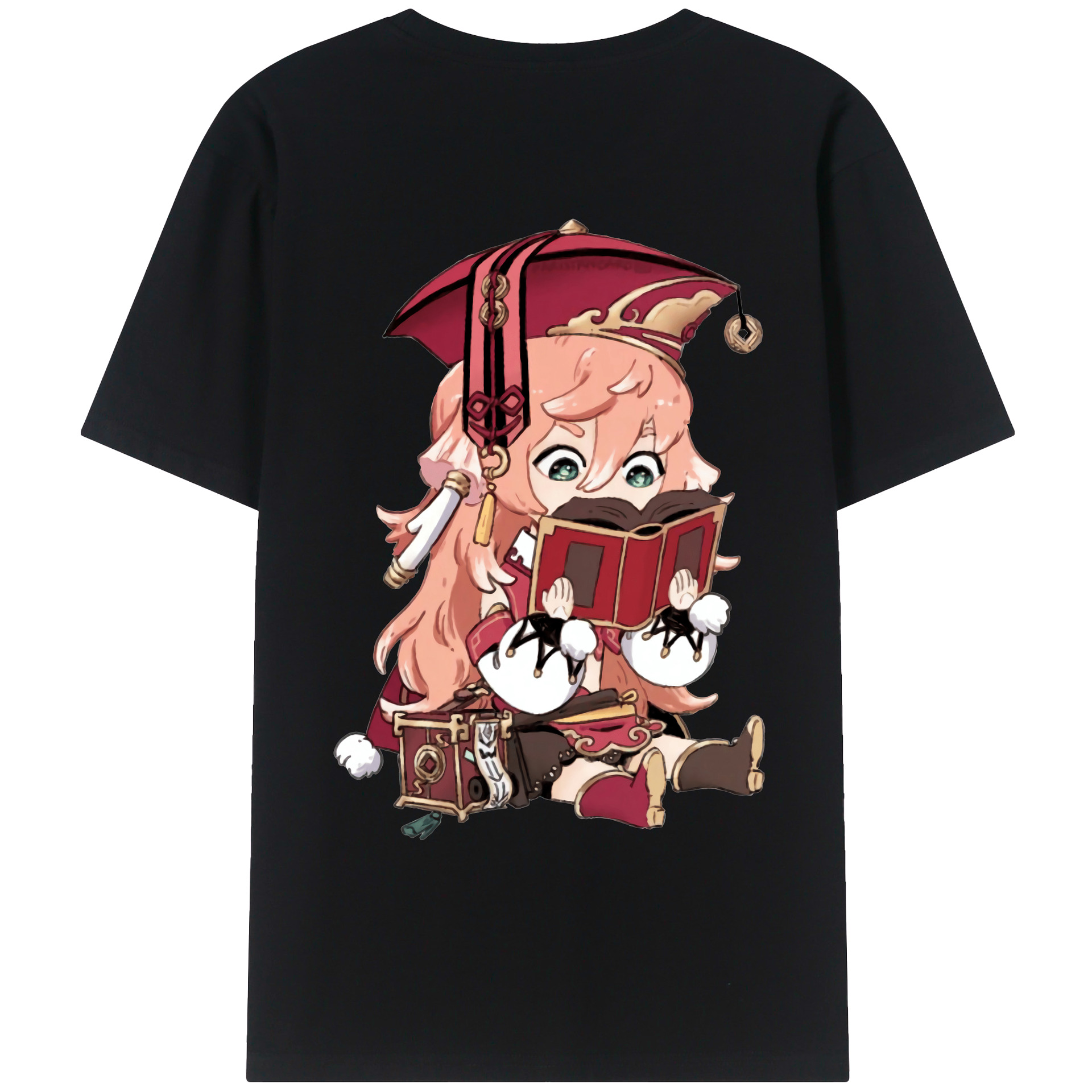 げんし神 ヤンフェイ genshin Yanfei 綿100％ メンズ半袖Tシャツ（バックプリント） 通気性