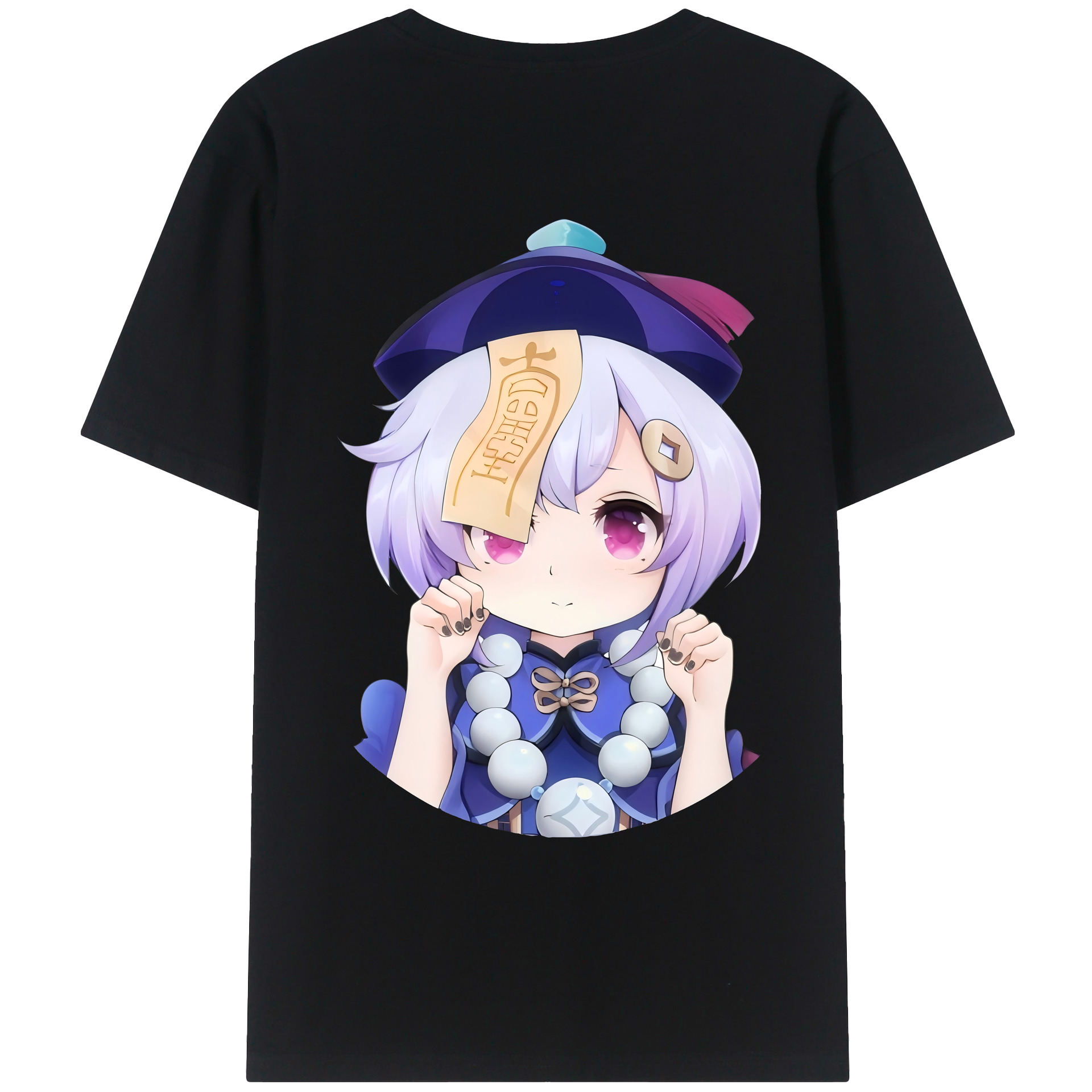 げんし神 七七 なな  genshin Nana 綿100％ メンズ半袖Tシャツ（バックプリント） 通気性