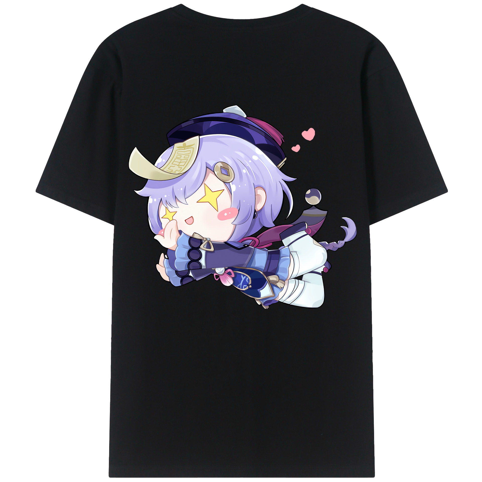 げんし神 七七 なな  genshin Nana 綿100％ メンズ半袖Tシャツ（バックプリント） 通気性