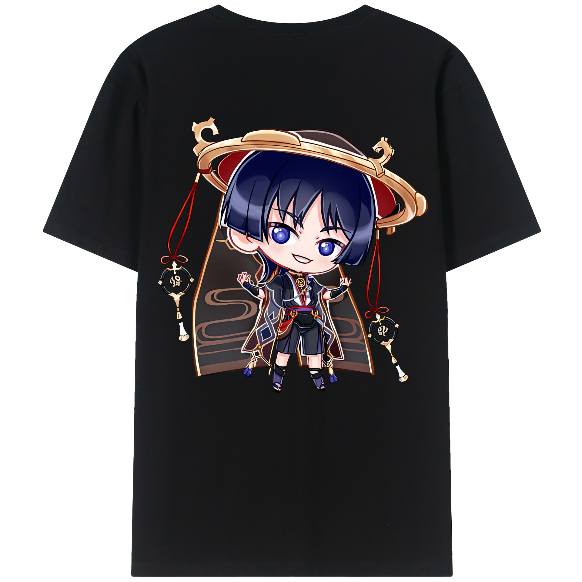 げんし神 さんペい genshin Sanpei 綿100％ メンズ半袖Tシャツ（バックプリント） 通気性