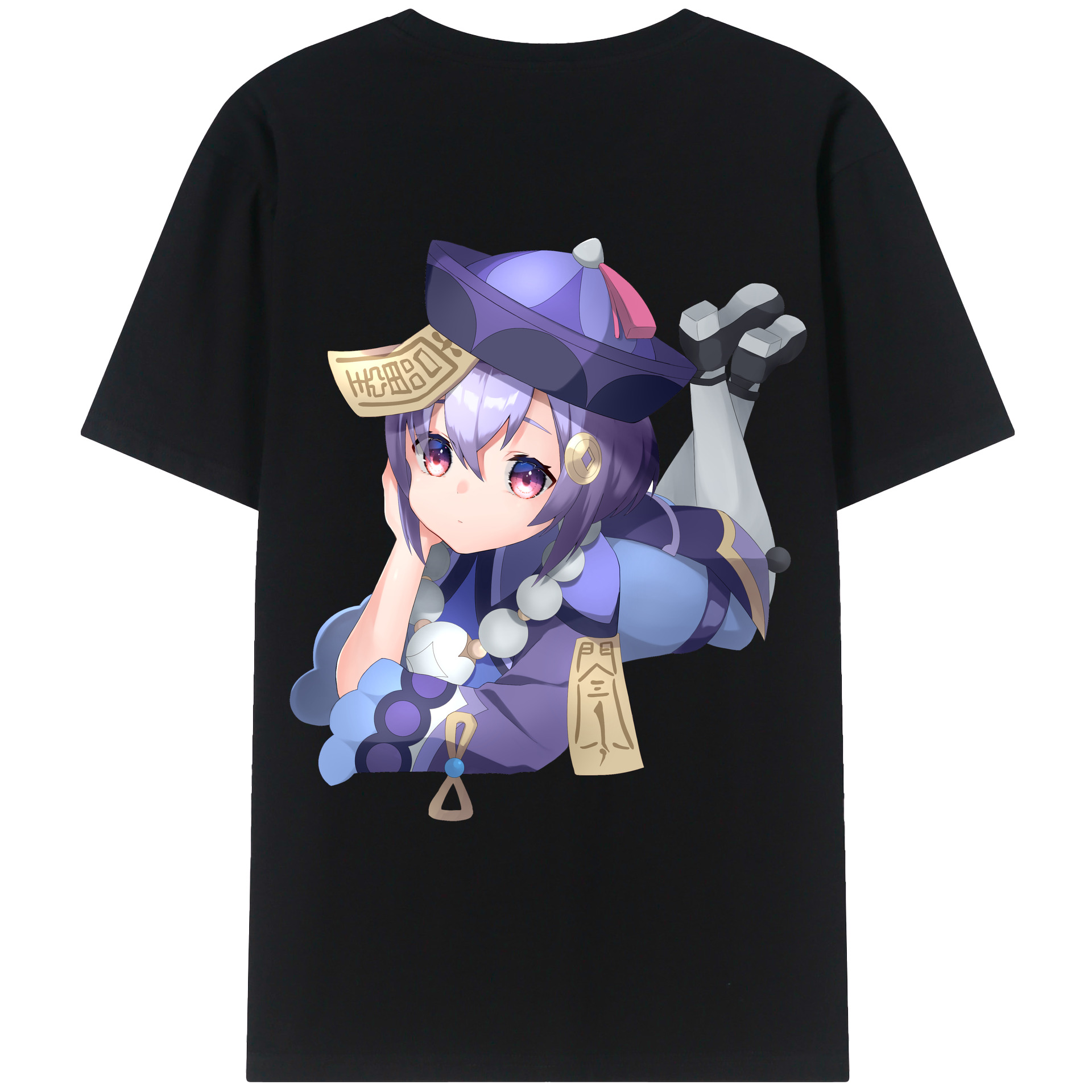 げんし神 七七 なな  genshin Nana 綿100％ メンズ半袖Tシャツ（バックプリント） 通気性