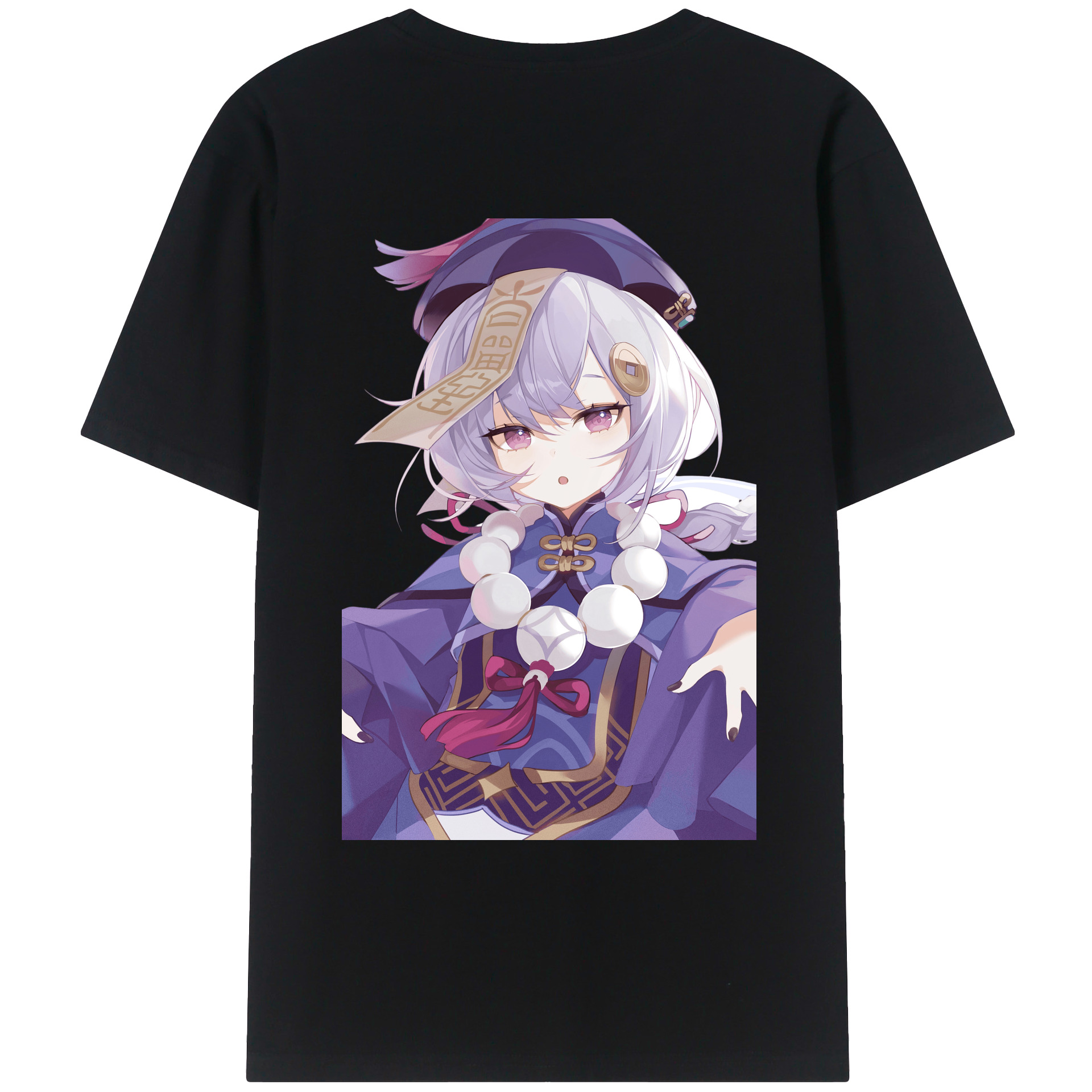 げんし神 七七 なな  genshin Nana 綿100％ メンズ半袖Tシャツ（バックプリント） 通気性