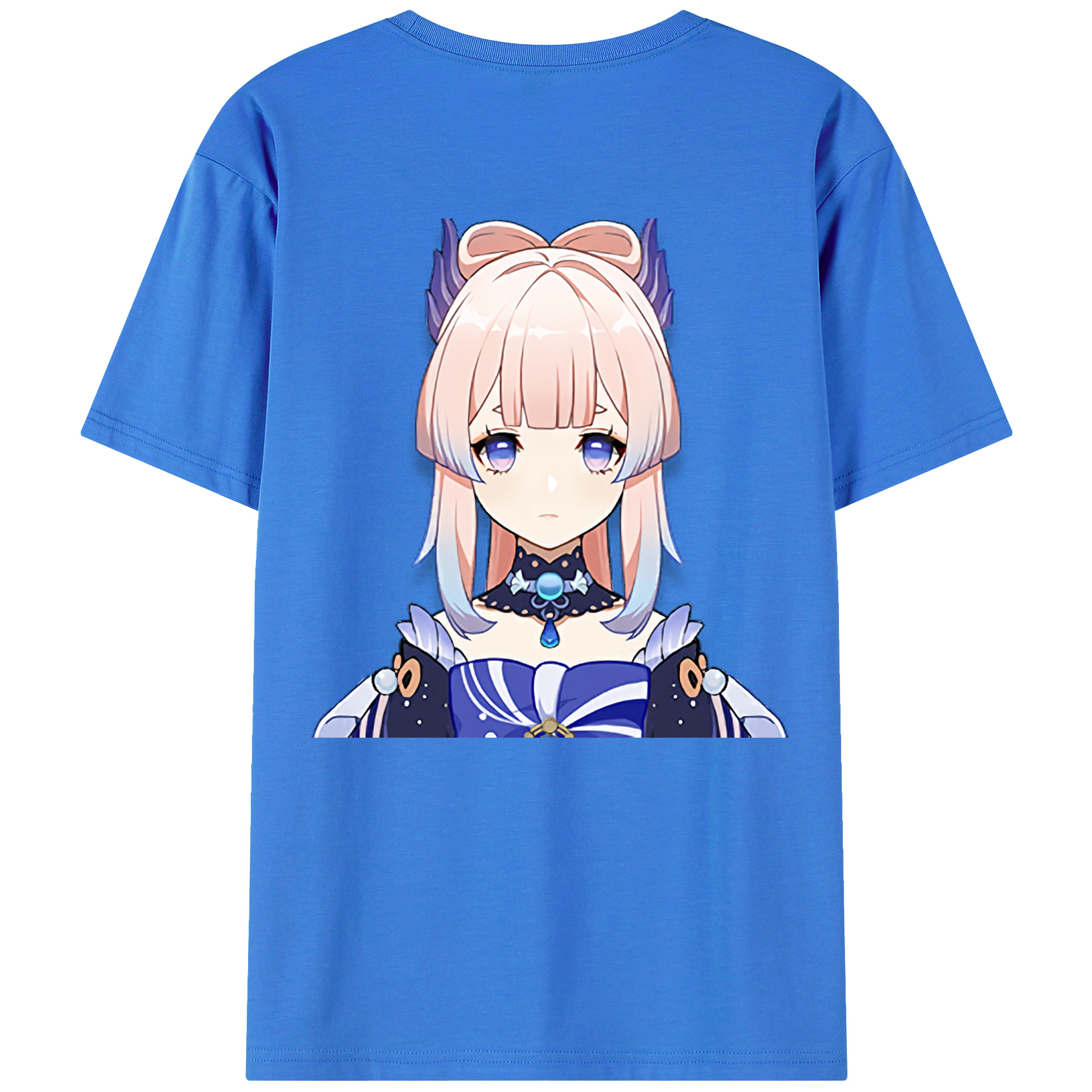 げんし神 珊瑚宮心海 サンゴノミヤ・ココミ genshin Sangonomiya Kokomi 綿100％ メンズ半袖Tシャツ（バックプリント） 通気性