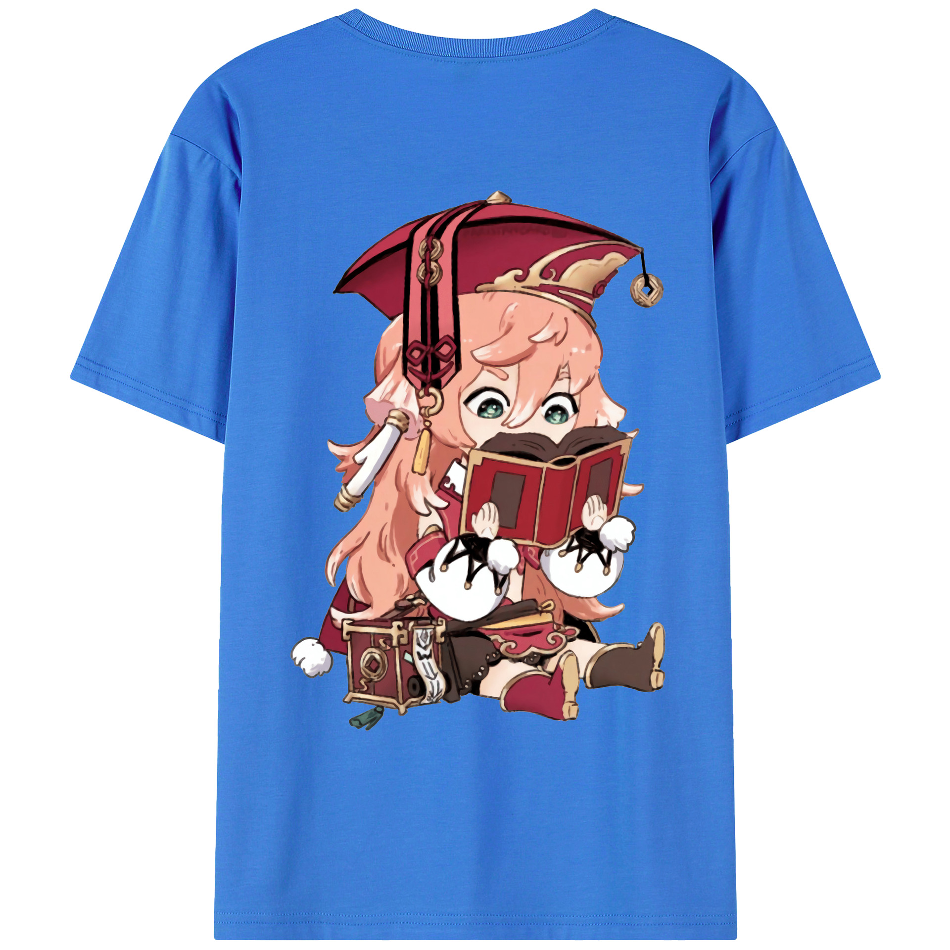 げんし神 ヤンフェイ genshin Yanfei 綿100％ メンズ半袖Tシャツ（バックプリント） 通気性