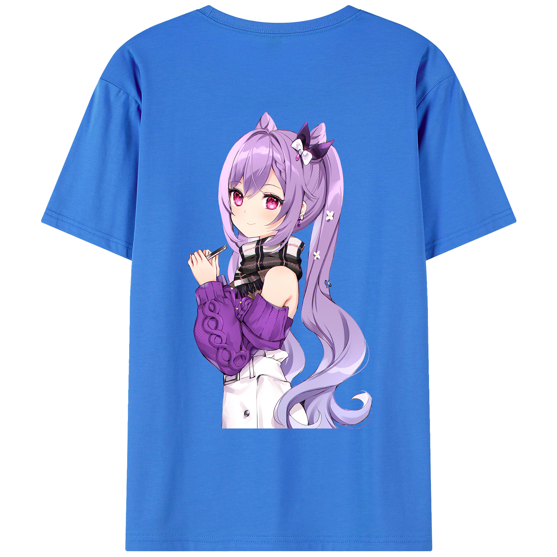 げんし神 刻晴 こくせい genshin Kokusei 綿100％ メンズ半袖Tシャツ（バックプリント） 通気性