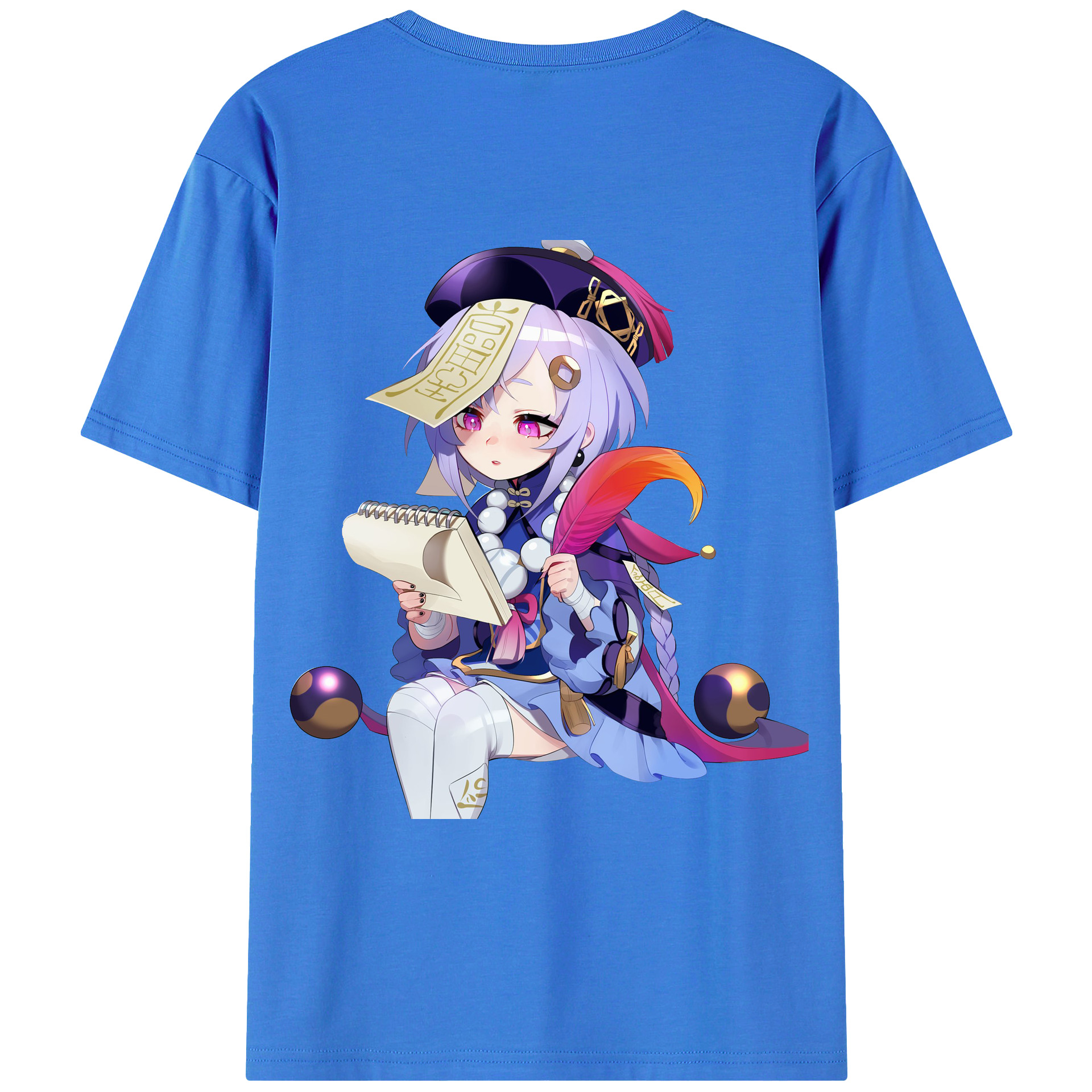 げんし神 七七 なな  genshin Nana 綿100％ メンズ半袖Tシャツ（バックプリント） 通気性